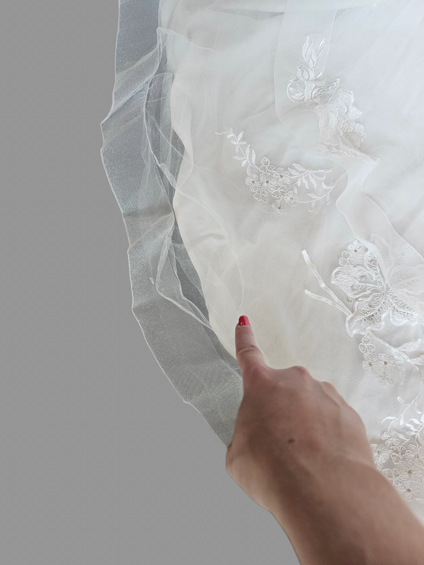 A-Line Floral Tiered Laced Sleeves Sweetheart Plunge Wedding Gown- Beloved