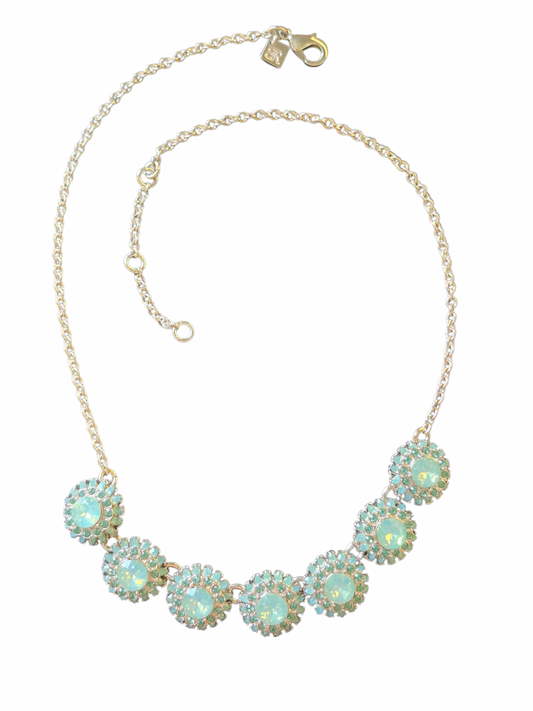 Aqua/Silver Statement Necklace - Bananna Republic