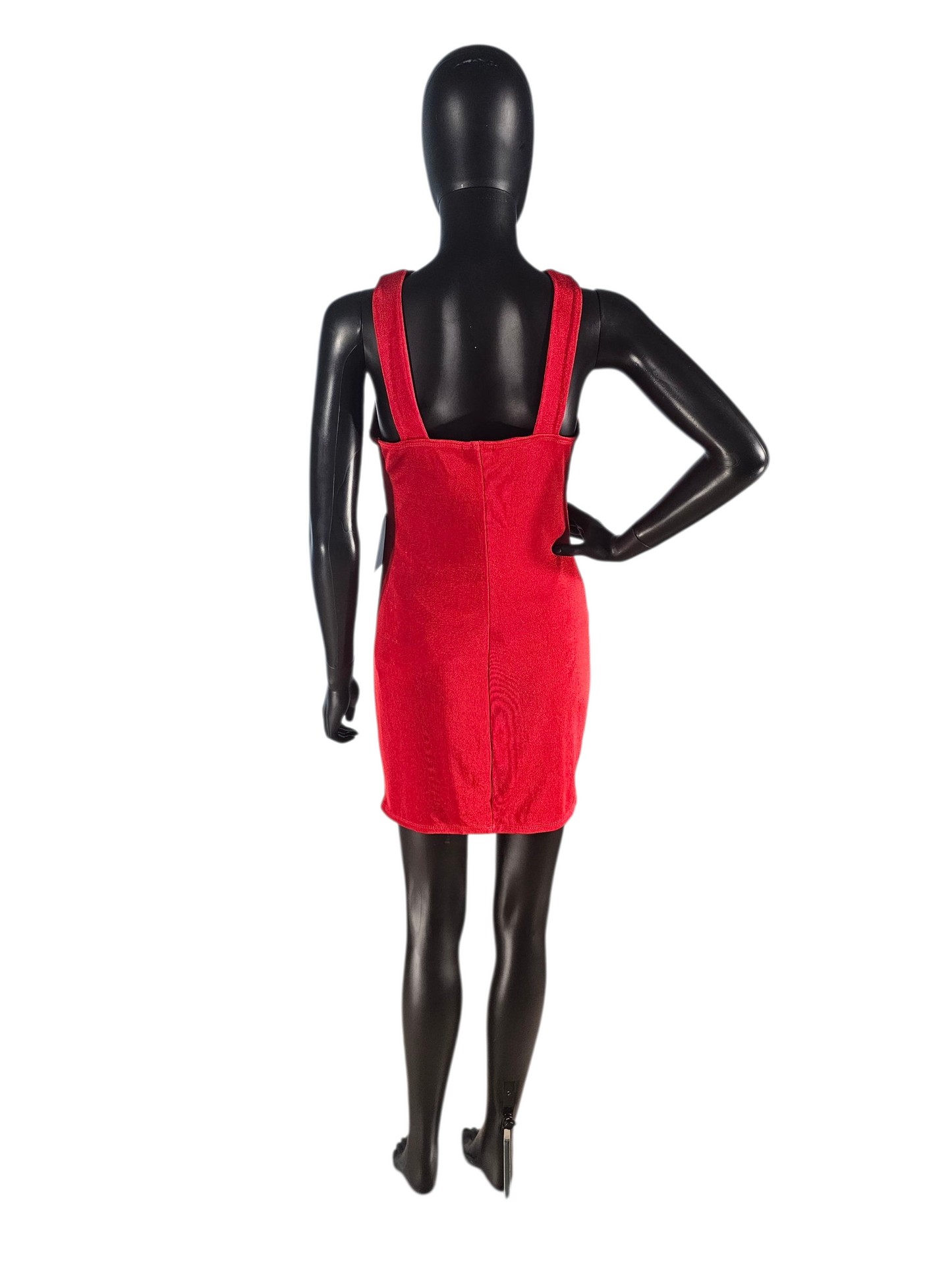 Red Cross Back Stretch Bodycon Dress - Wild Fable