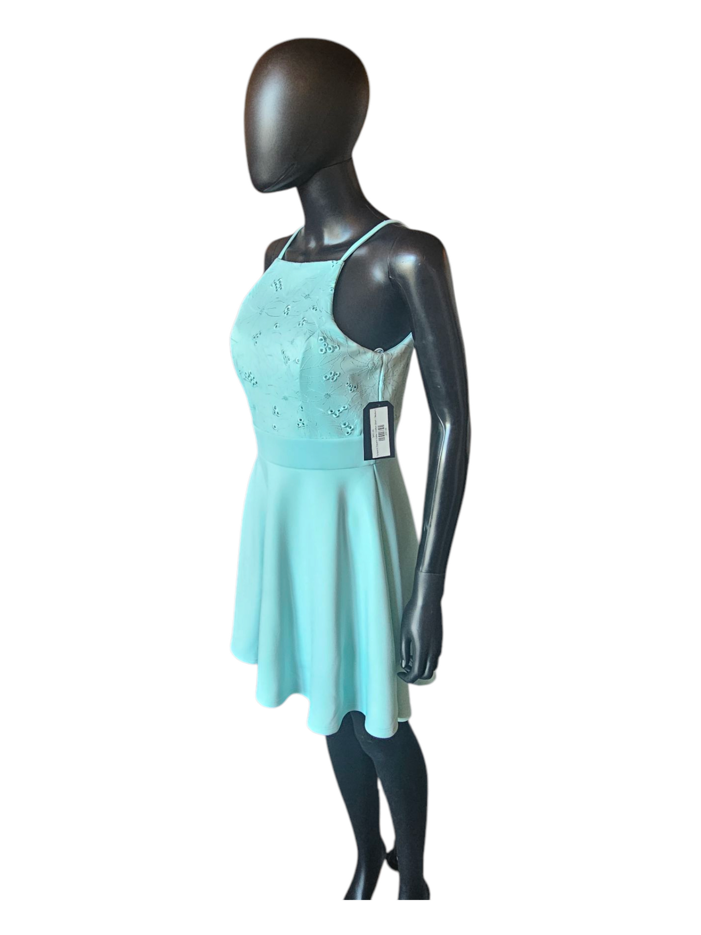 Turquois Square Halter Chiffon Short Cocktail Dress - NWT Francesca's