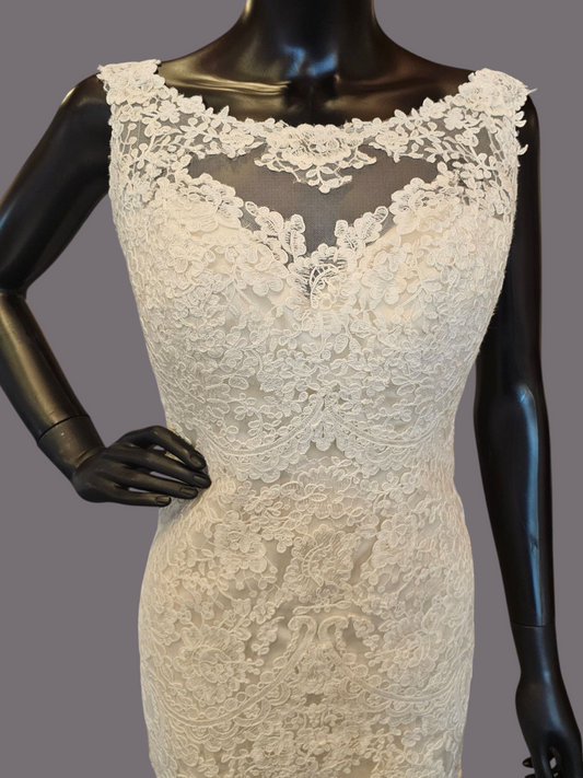 Stella York Lace Illusion Overlay Wedding Gown