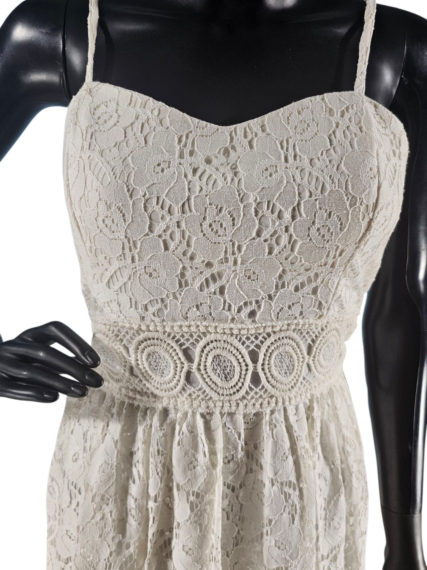 Ivory Lace Sweetheart Spaghetti Short