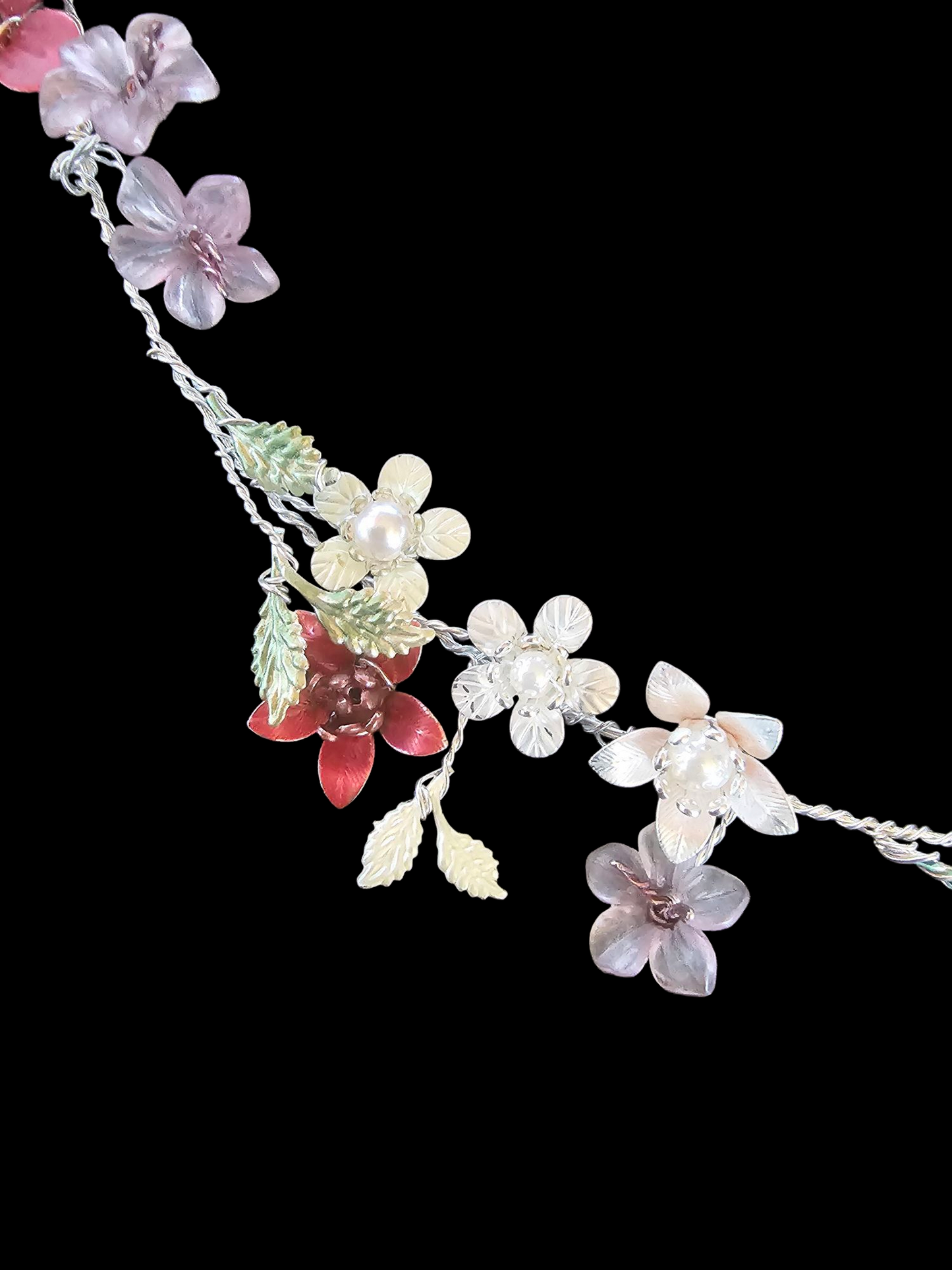 Multi-Colored Metal Floral Hair Accessory - Marionat