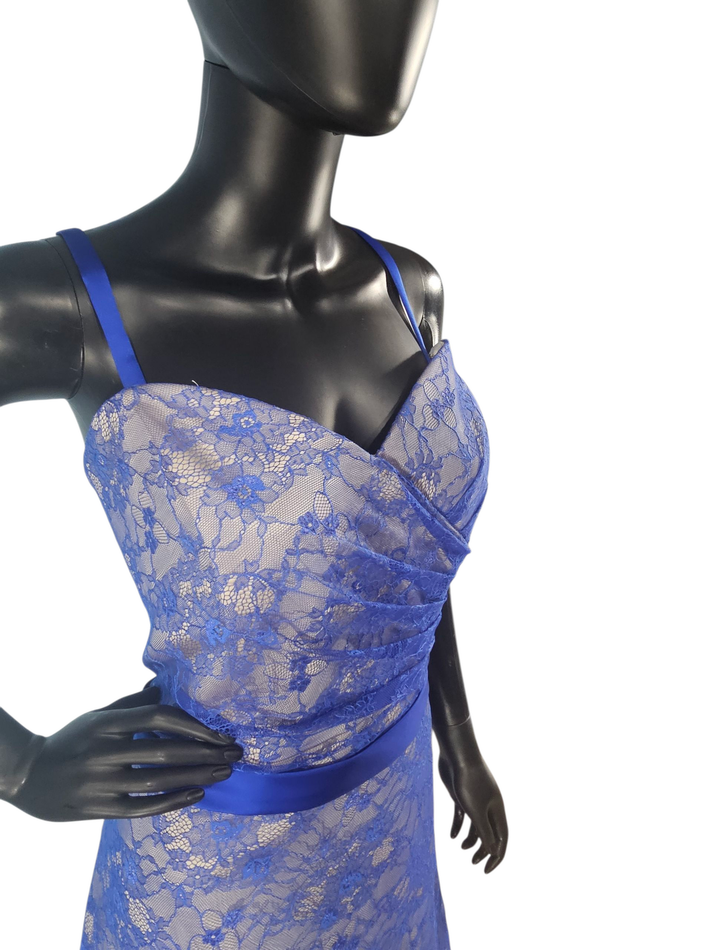 Cobalt Lace A-Line Cocktail/Party Dress - Da Vinci