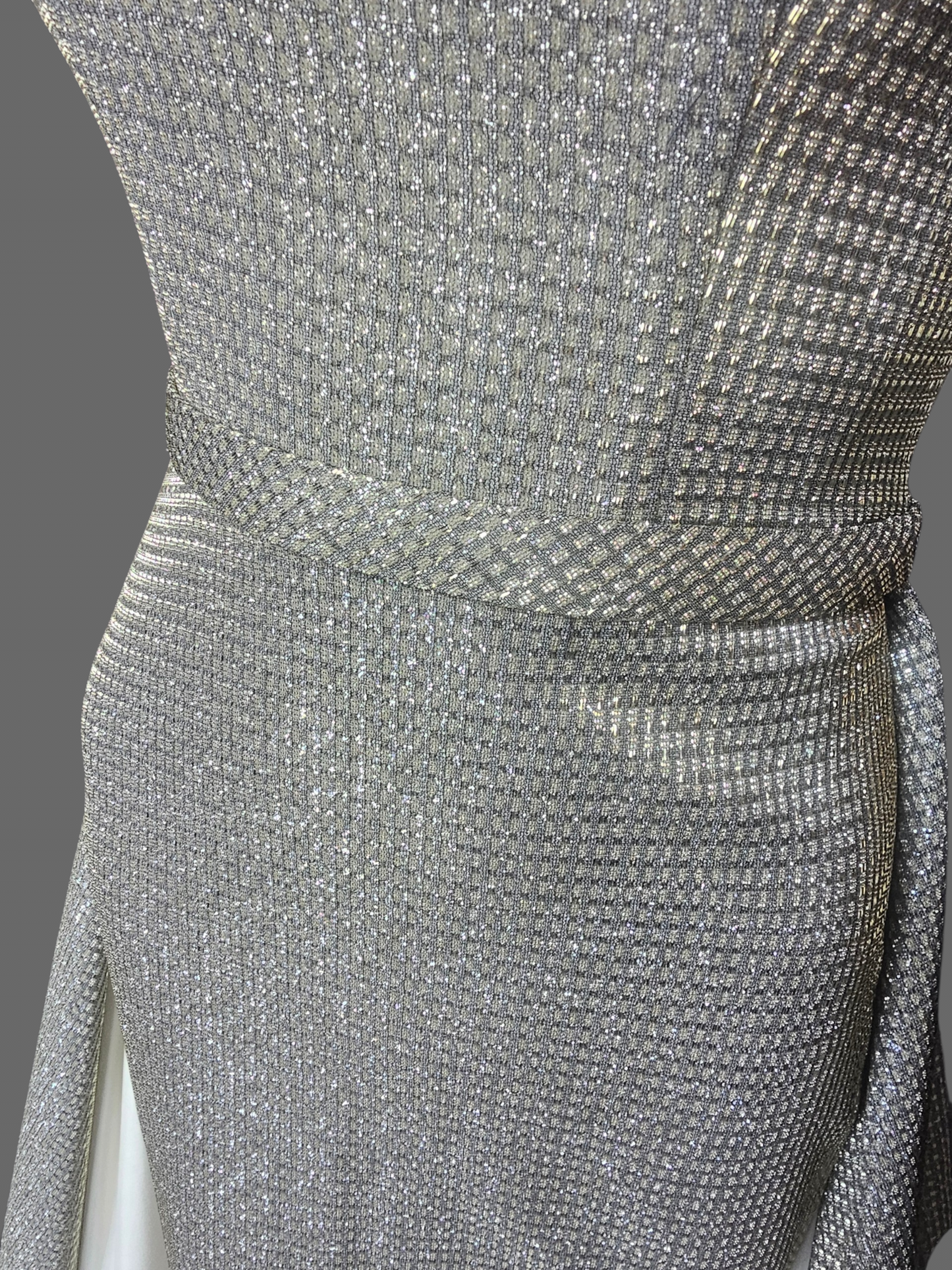 Gold Metallic Off Shoulder A-Line Overskirt Formal Dress NWT - Jovani