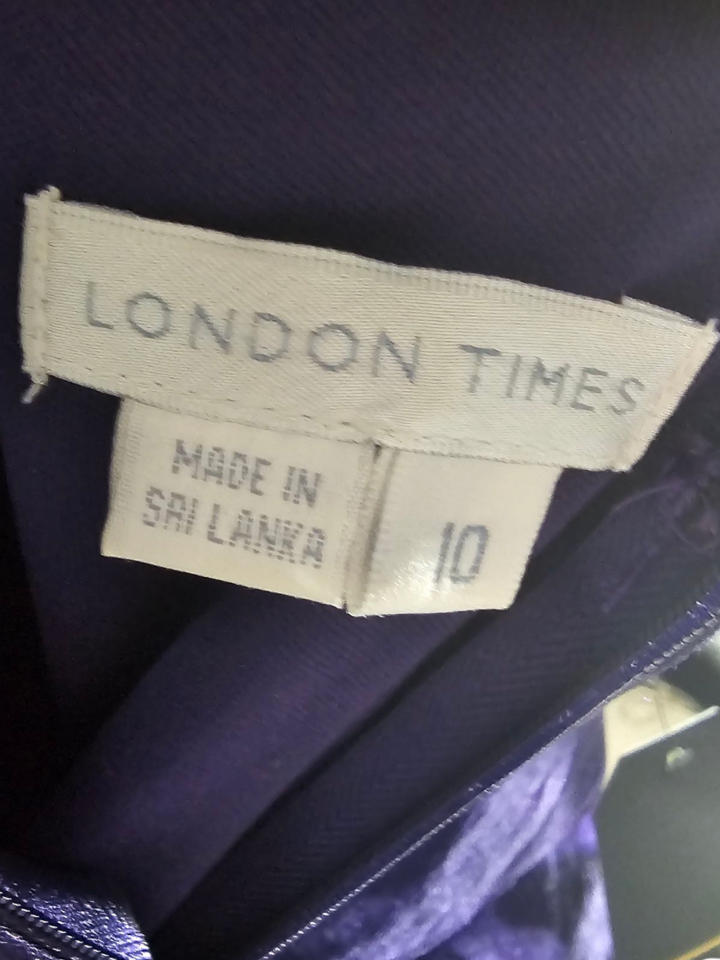 Purple Shimmer Organza Cocktail Dress - London Times