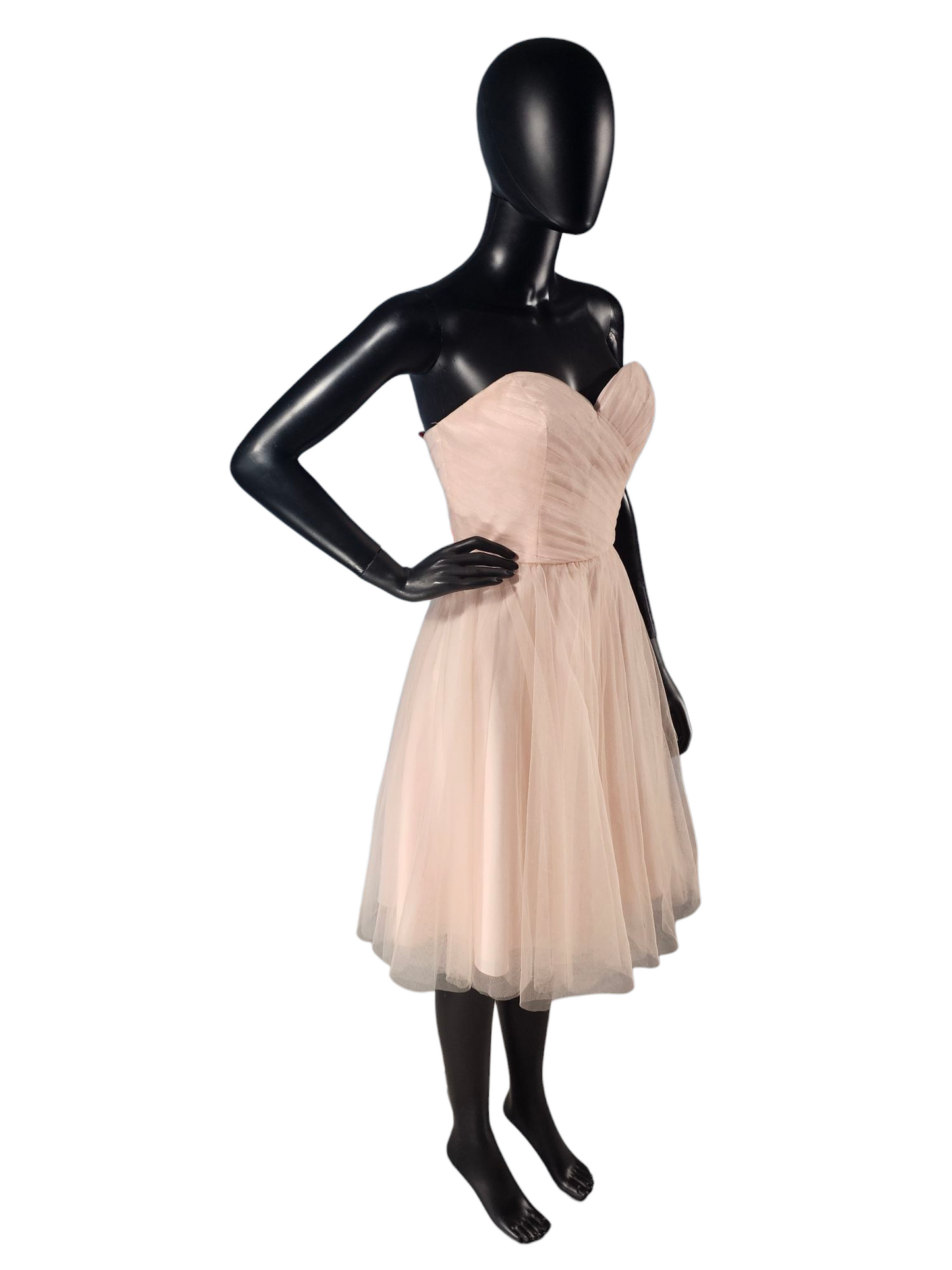 Blush Tulle Sweetheart Short Party Dress - Mori Lee