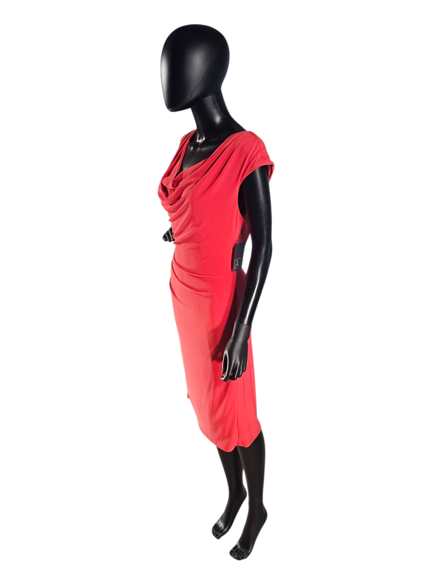 Orange Stretch Jersey Pullover Mid-Length Dress - Ronni Nicole