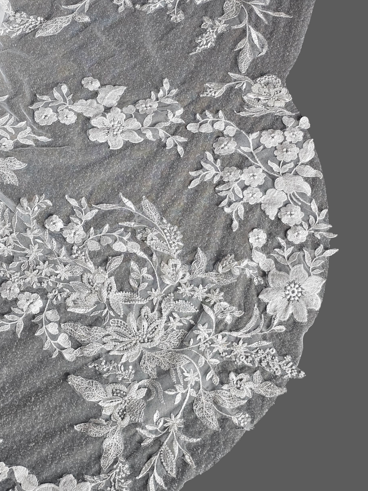 Ivory Fitted Spaghetti Strap Plunge Scallop Train Wedding Gown - Stella Couture