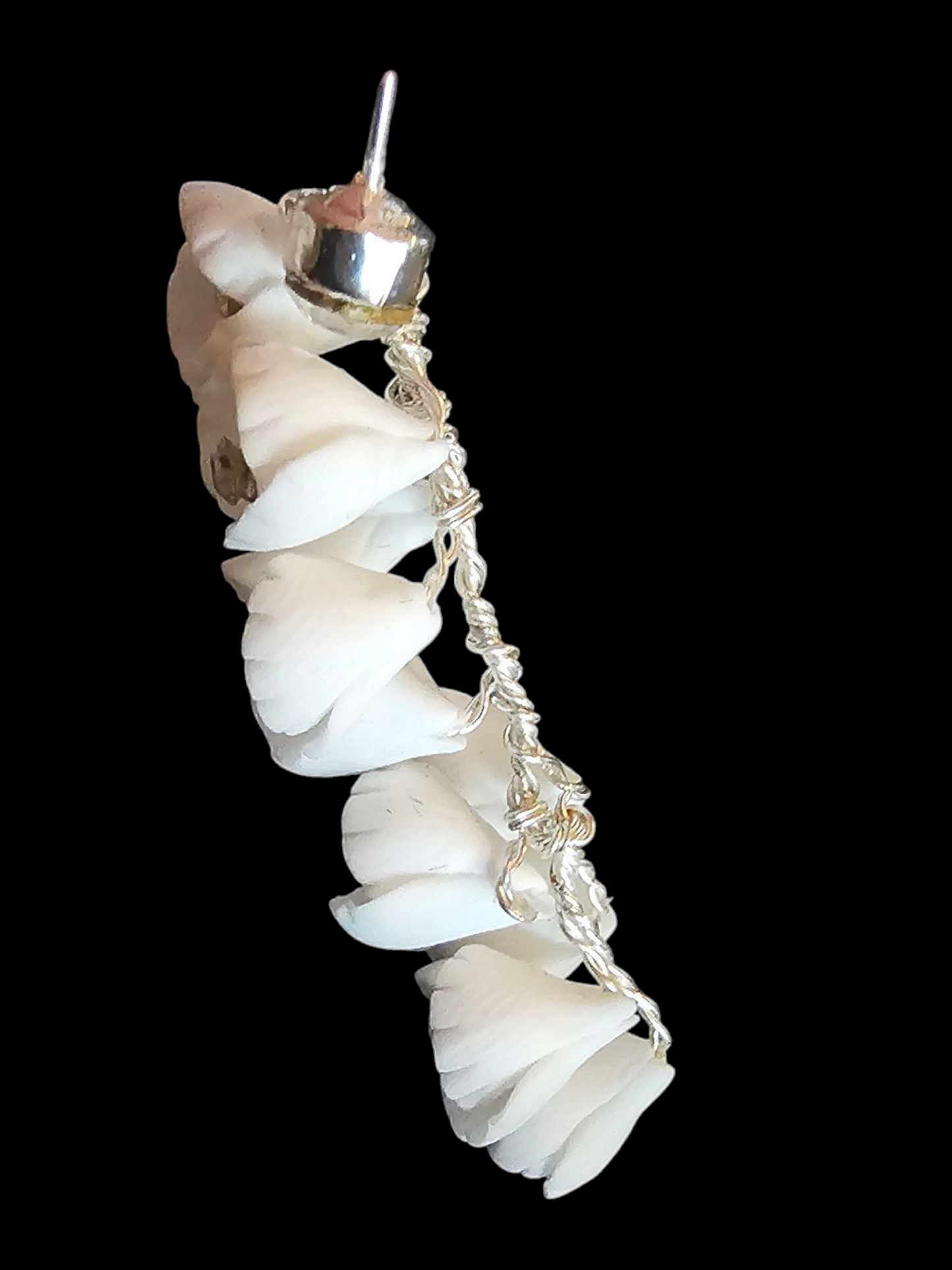 Clay/Crystal Floral Dangle Earring