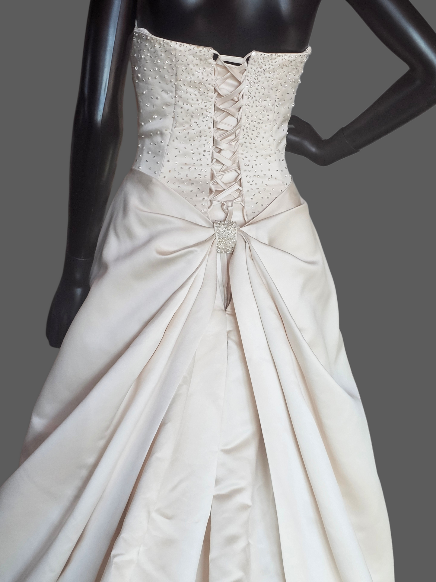 Champagne Strapless Satin - Maggie Sottero