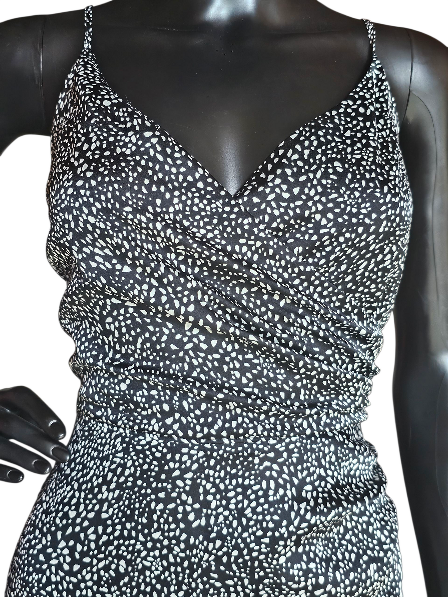 Black/White Dot Sheath Dress - Abercrombie & Fitch