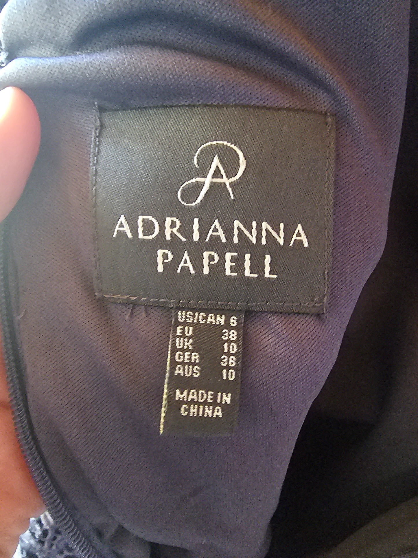 Steel Blue Open Weave Lace - Adrianna Papell