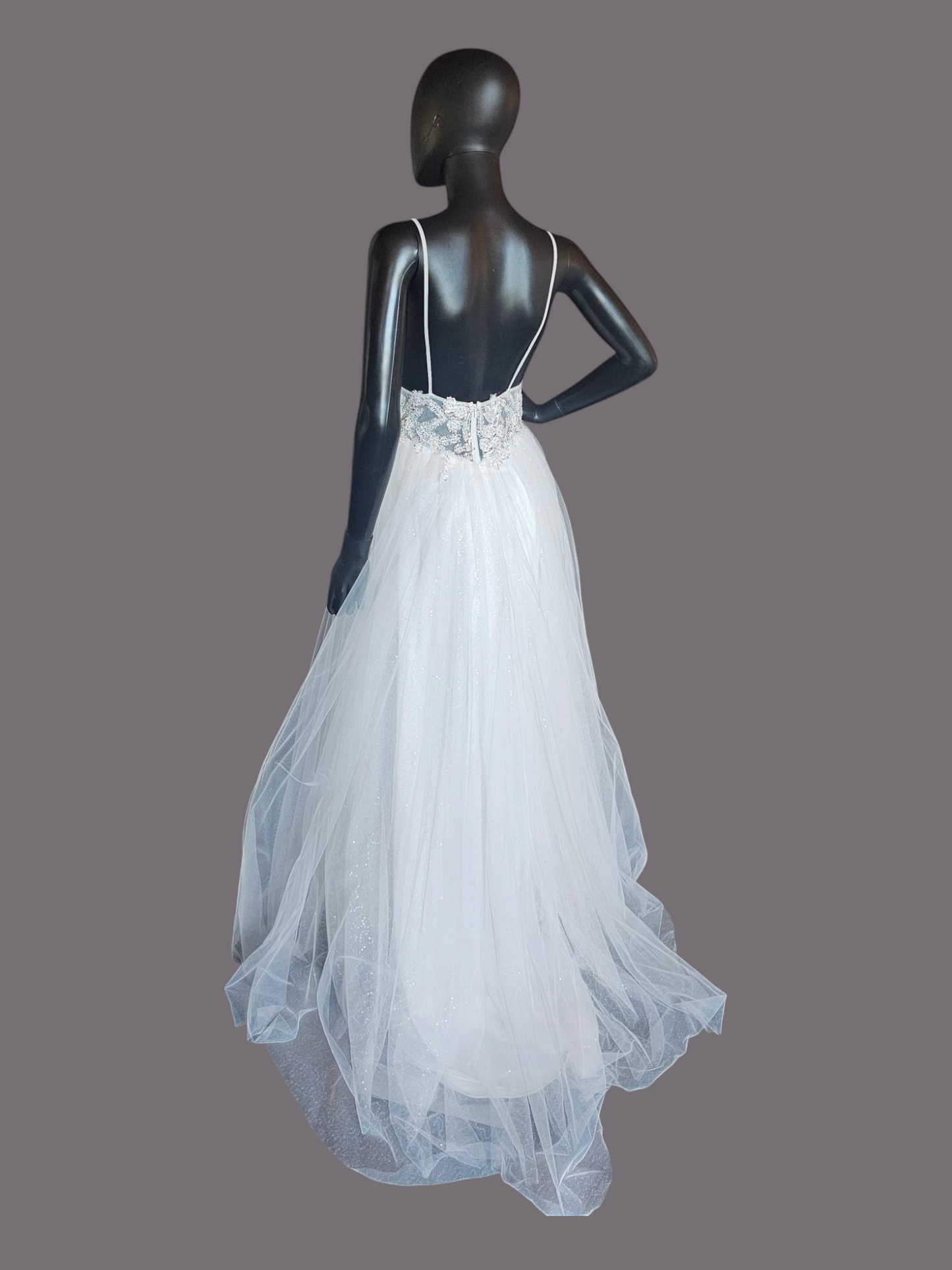 Spaghetti Strap Plunge - Everly Bridal