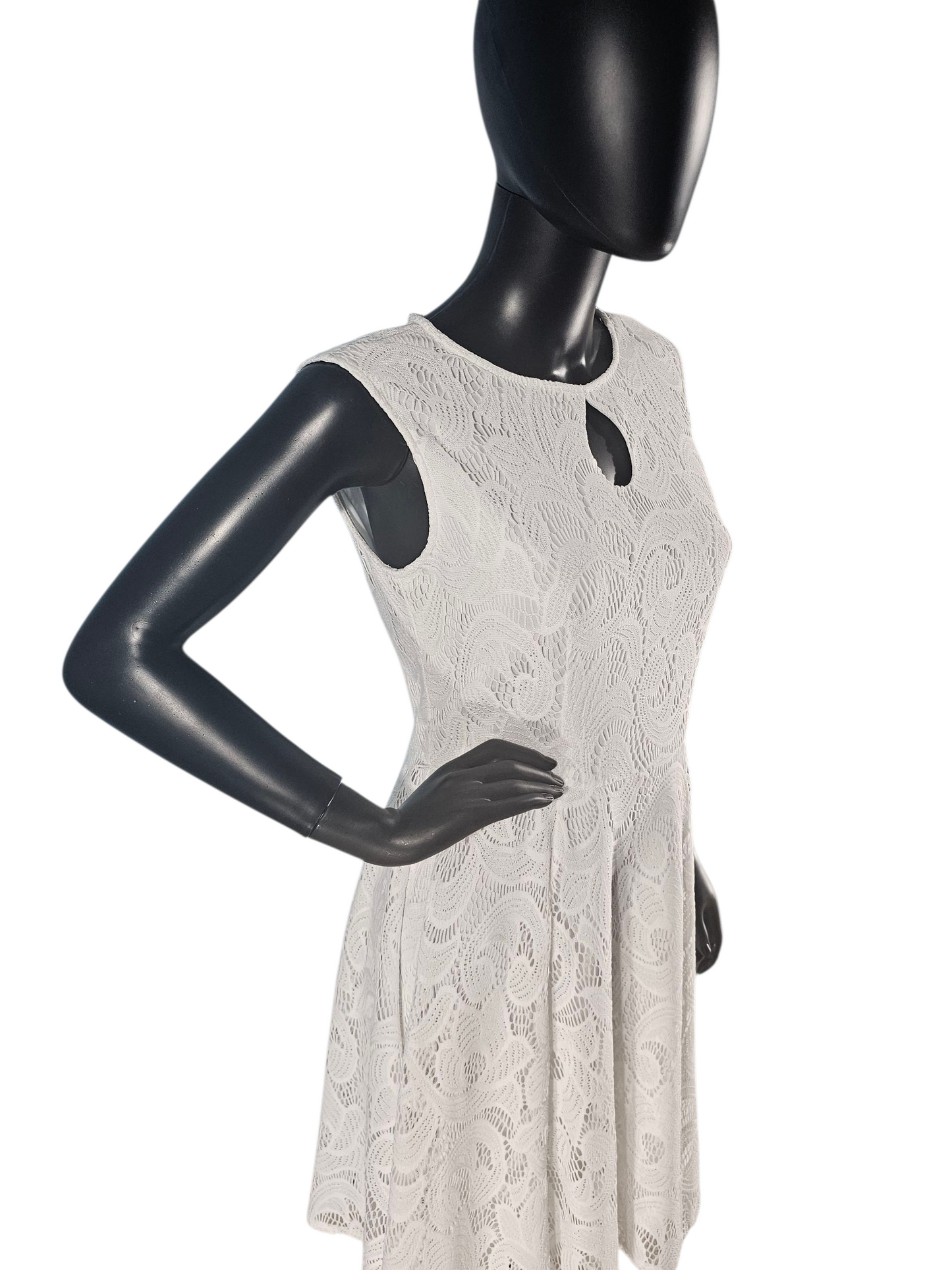 White Lace Short Dress - London Times