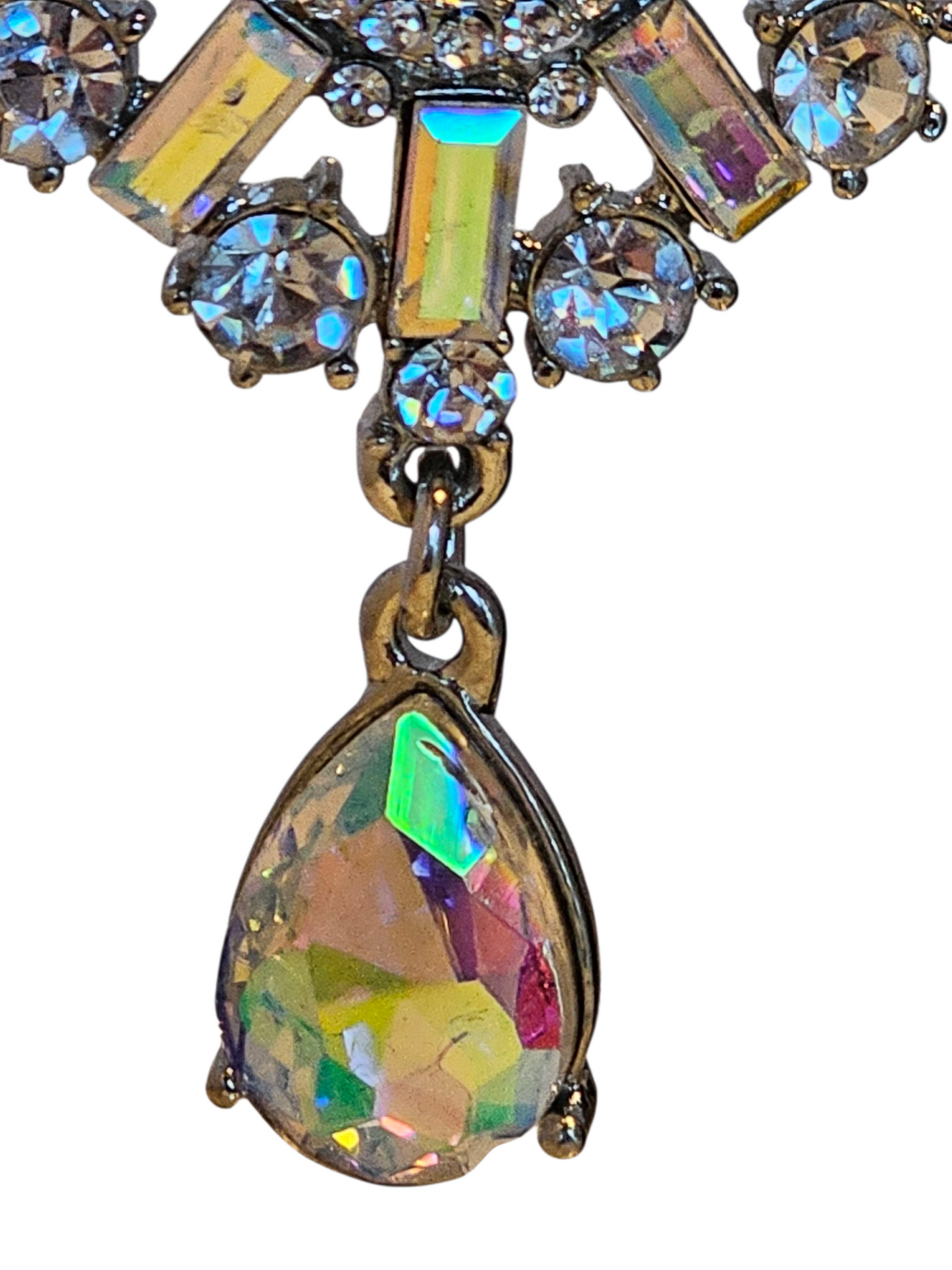 Large Iridecent Chandalier Earring