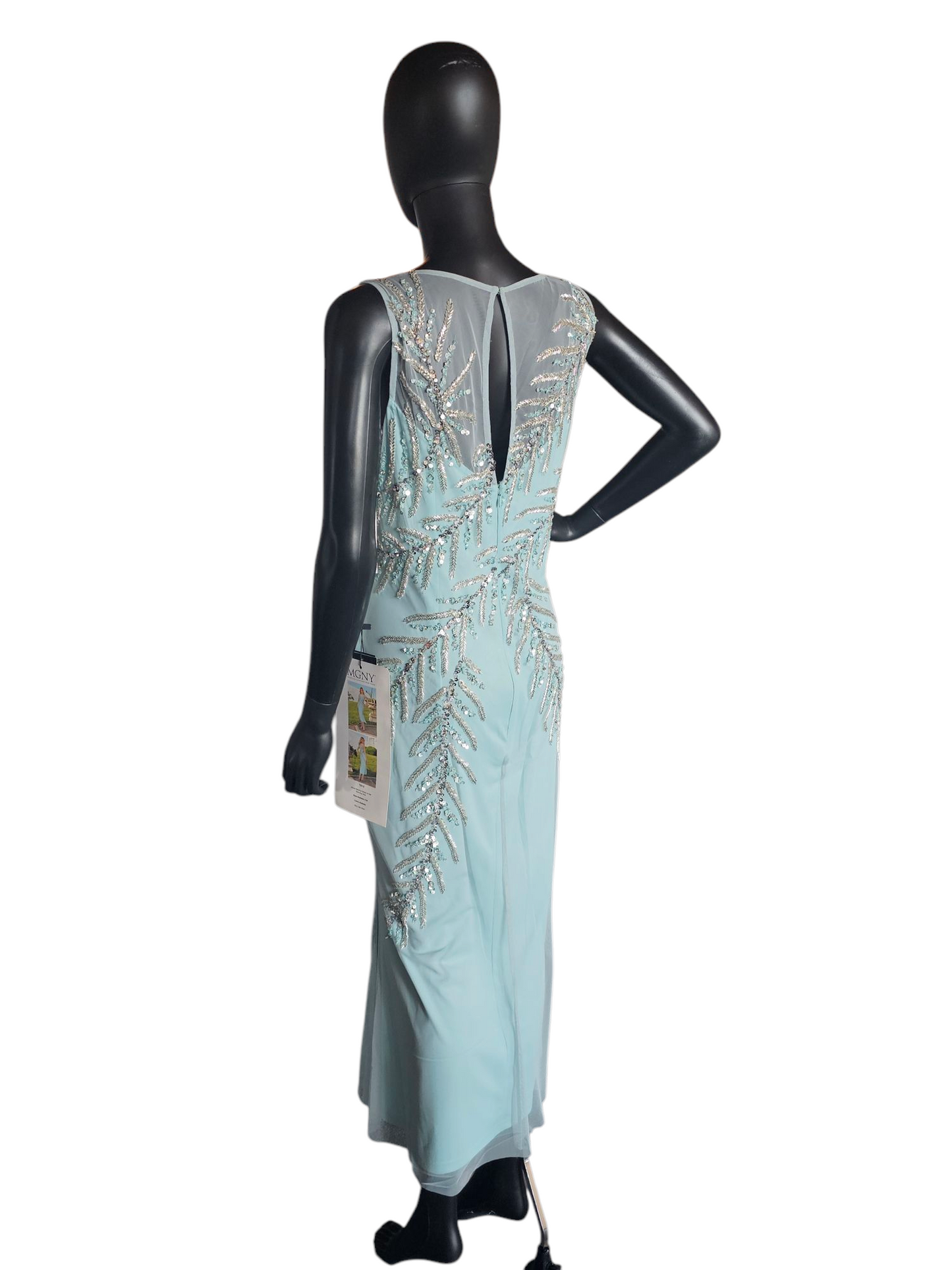 Sea Glass Beaded Detail Formal Dress - Madeline Gardner