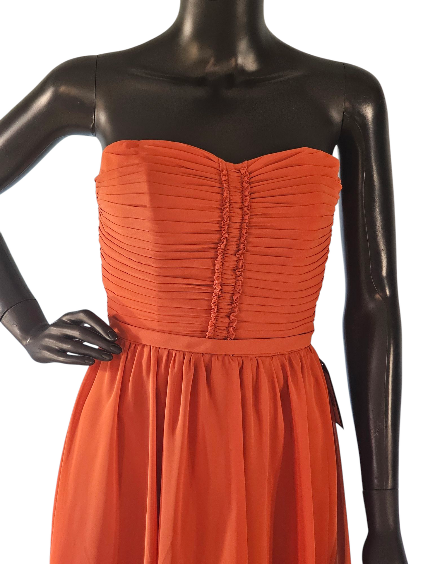 Burnt Orange Chiffon Short Cocktail Dress - Alfred Angelo