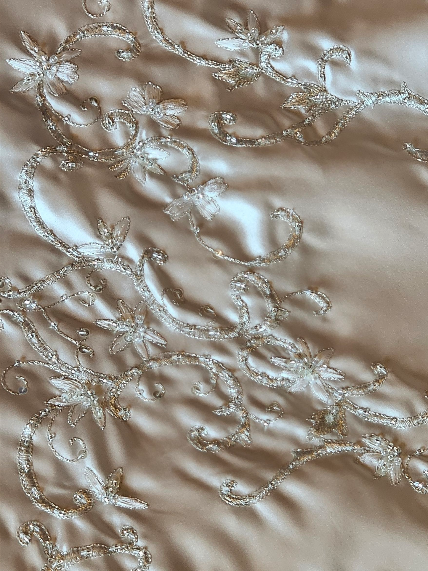 Pearl Satin Halter Wedding Gown - Allure Bridal