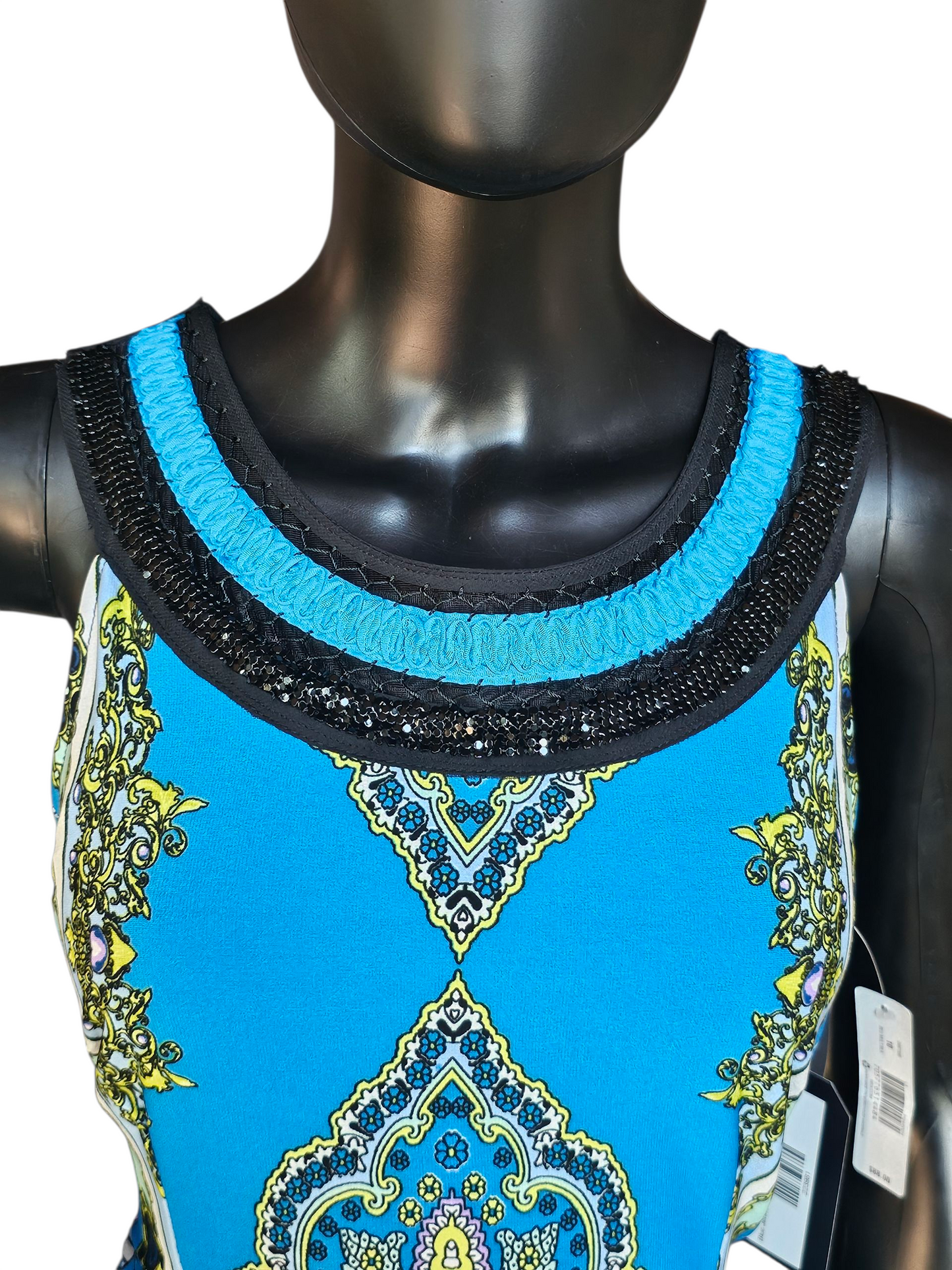 Blue Jersey Print Dress - Short - New Drictions - NWT