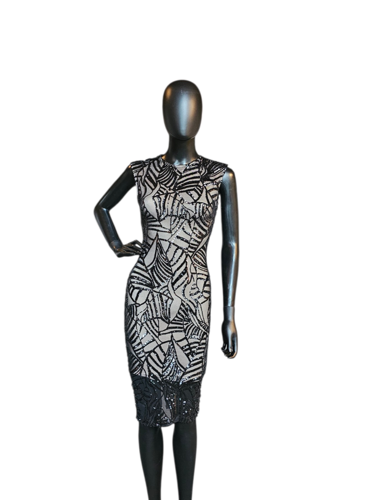 Black Sequin Pencil Sheath Dress Formal/Homecoming Dress - Akiria Chicago