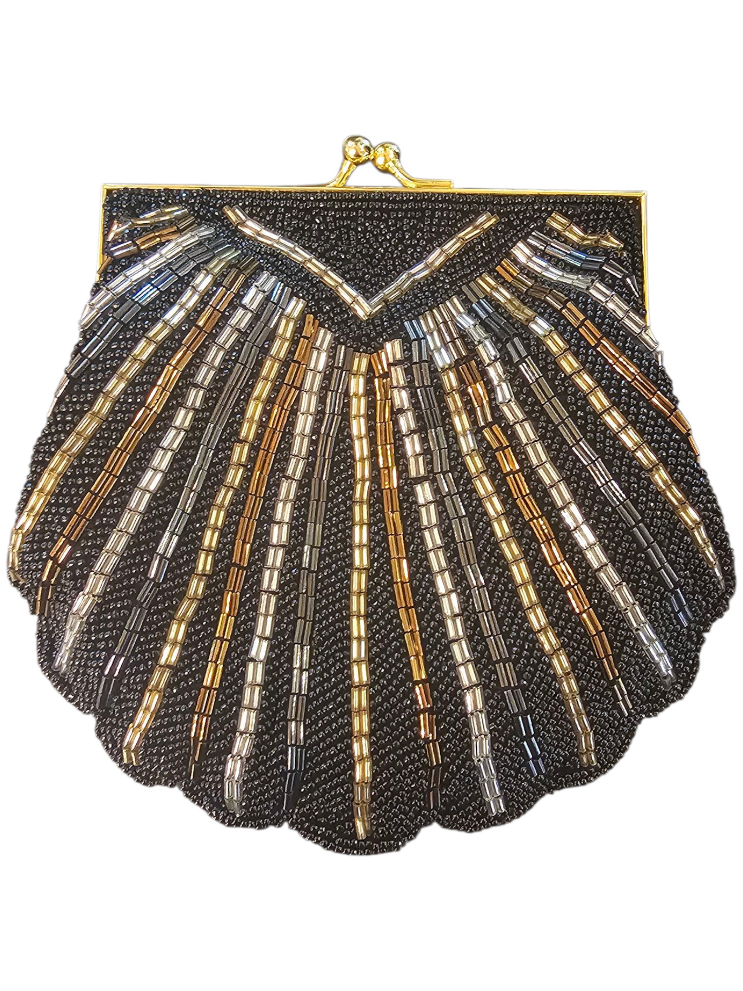 Vintage Shell Beaded Clutch