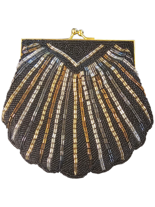 Vintage Shell Beaded Clutch