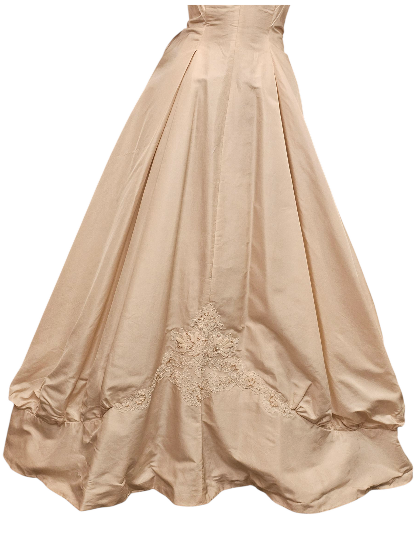 Vintage 50's Cream Silk Wedding Gown