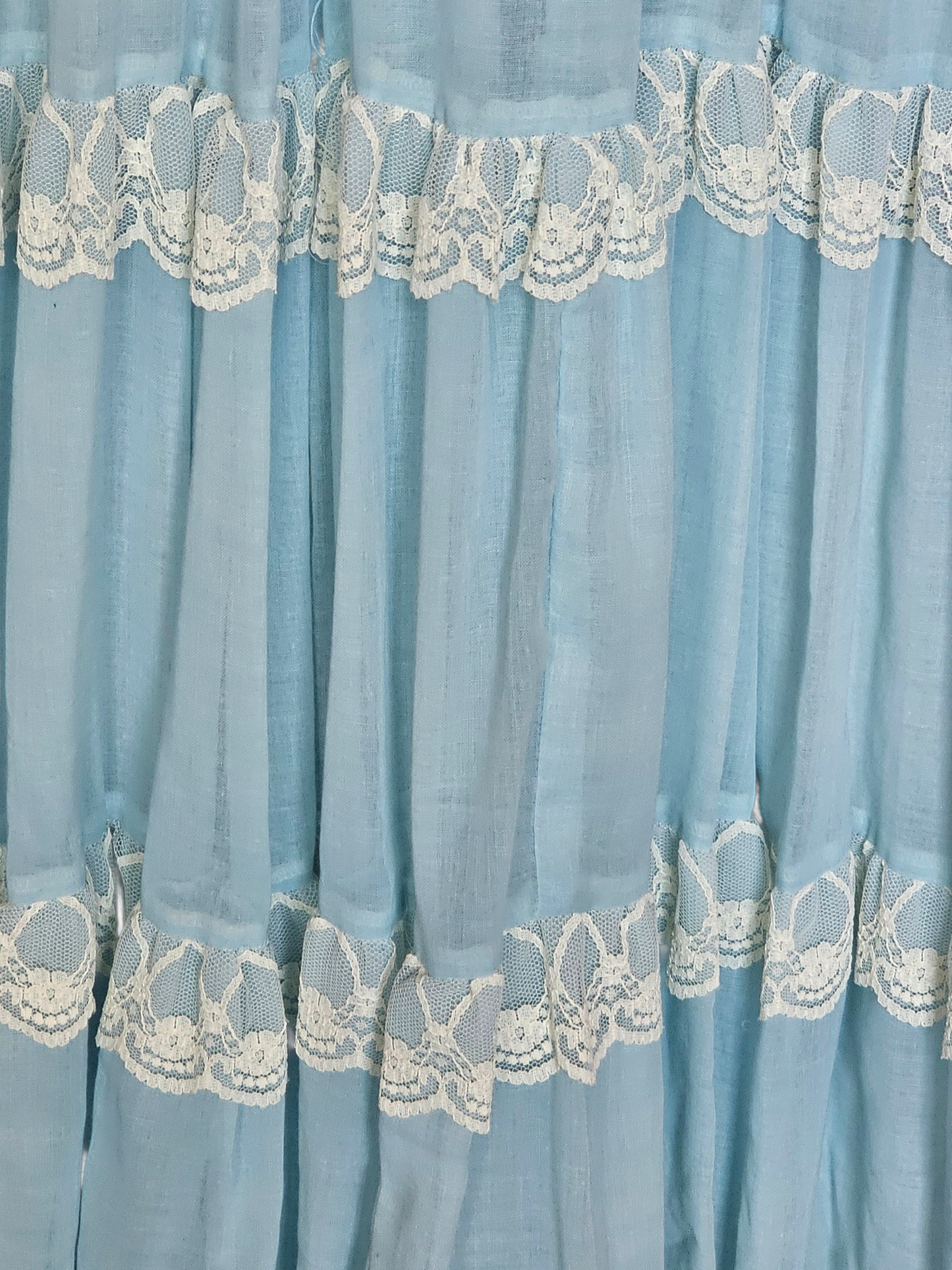 Vintage 70's Blue Prom Prairie Style Maxi Dress - Gunne Sax