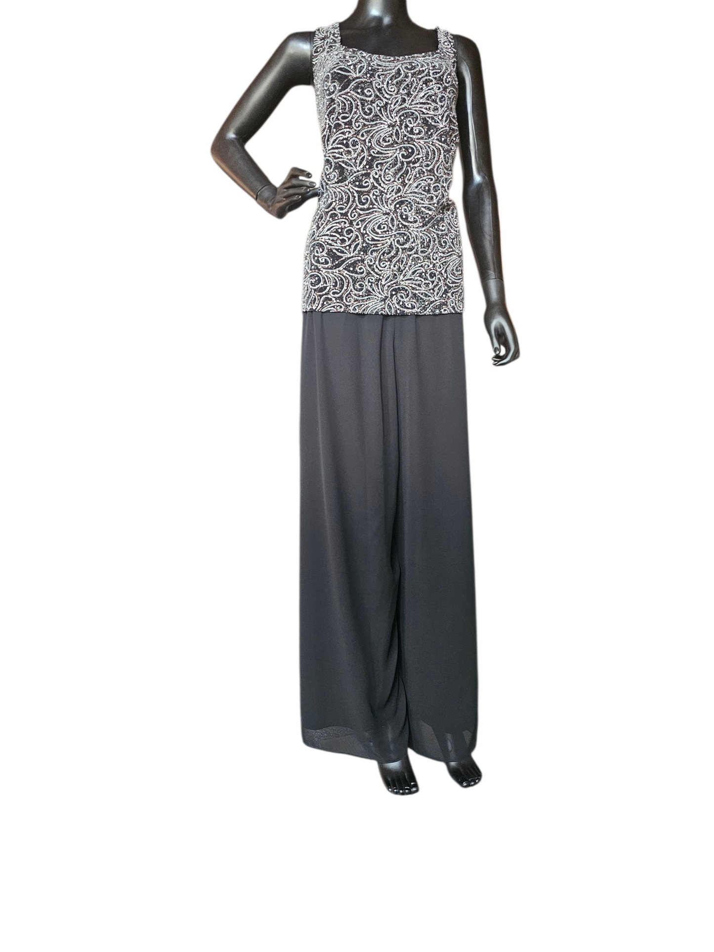 Black/White/Copper 3 Piece Formal Outfit - Alex Evenings