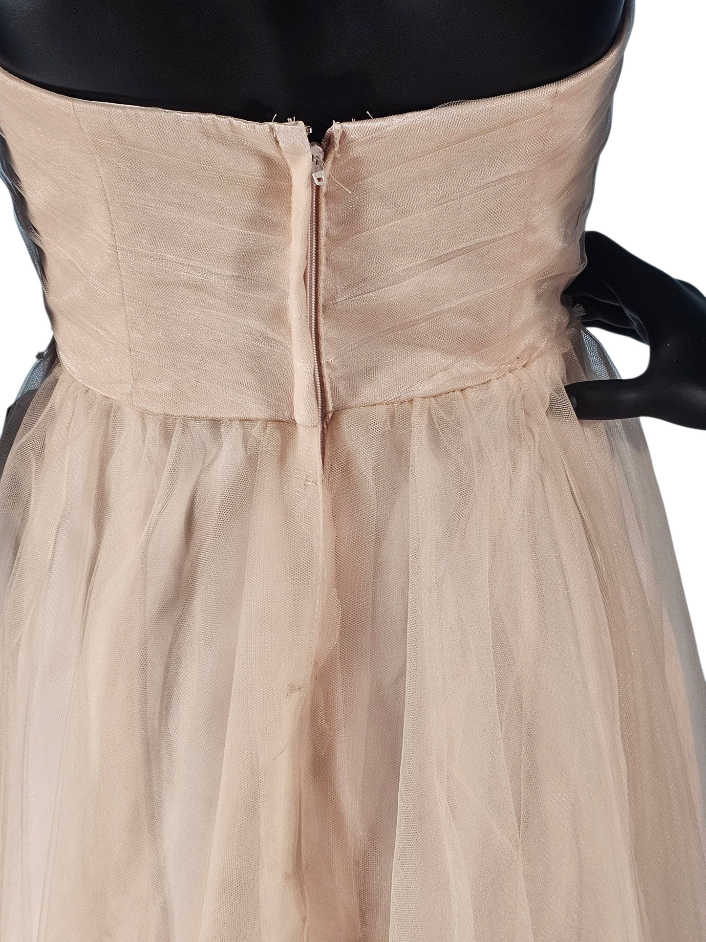 Blush Tulle Sweetheart Short Party Dress - Mori Lee