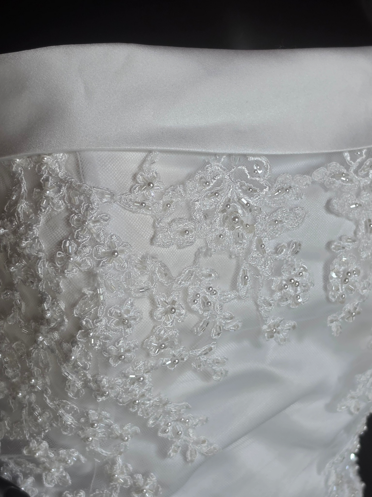 White Lace Overlay Sheath Wedding Gown - St. Patrick