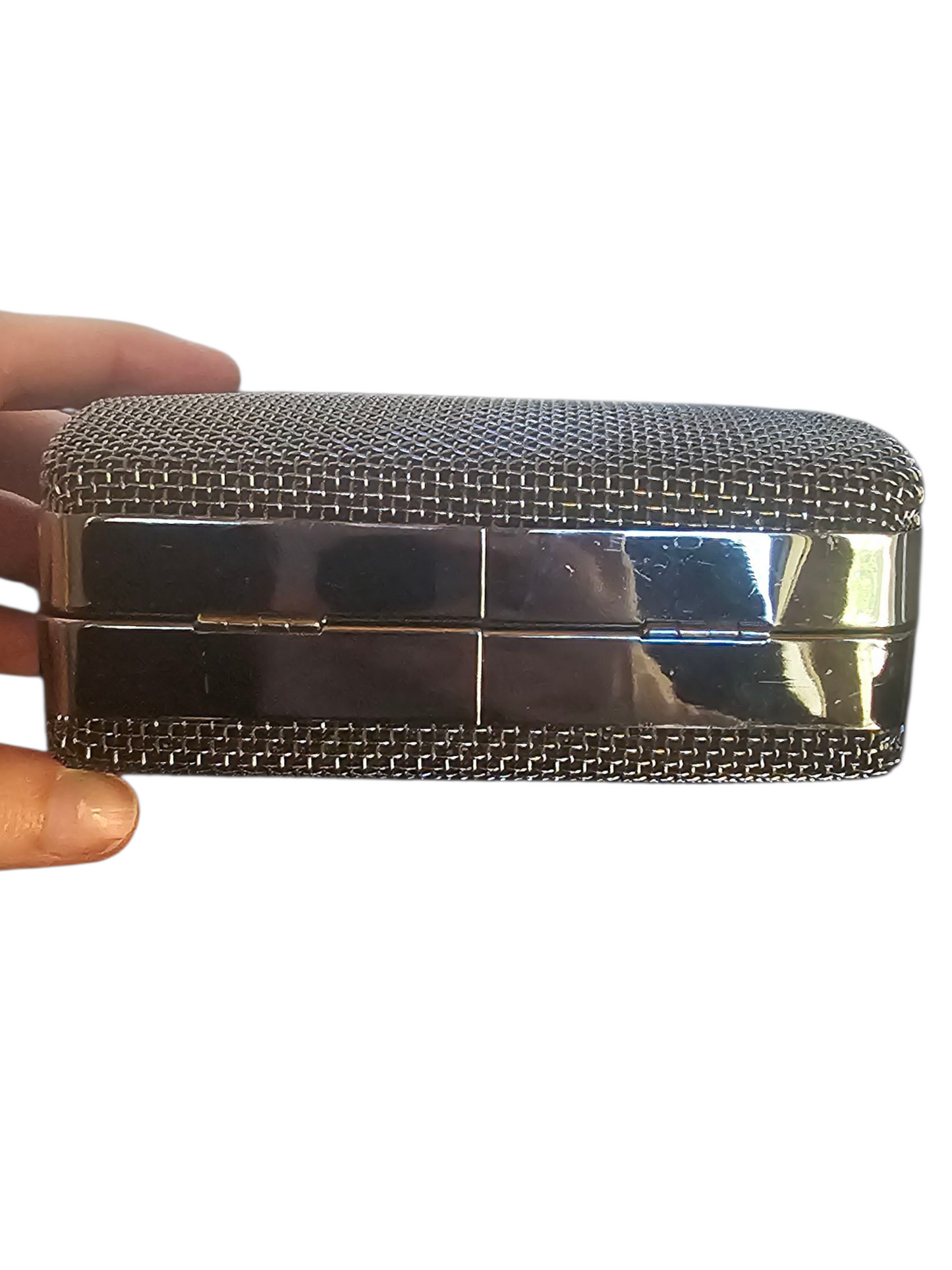 Black Metal Mesh Clutch