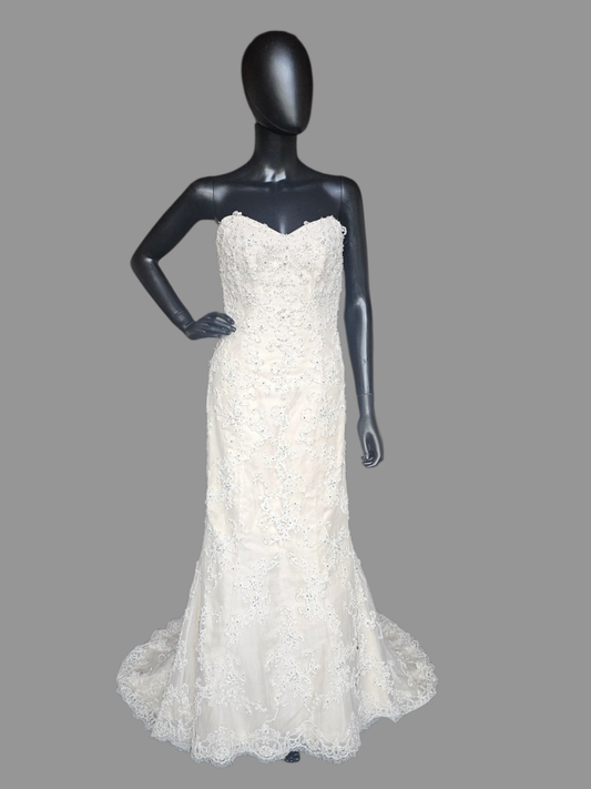 Ivory Lace Fit/Flare Sweetheart  Wedding Gown - Sottero & Midgley
