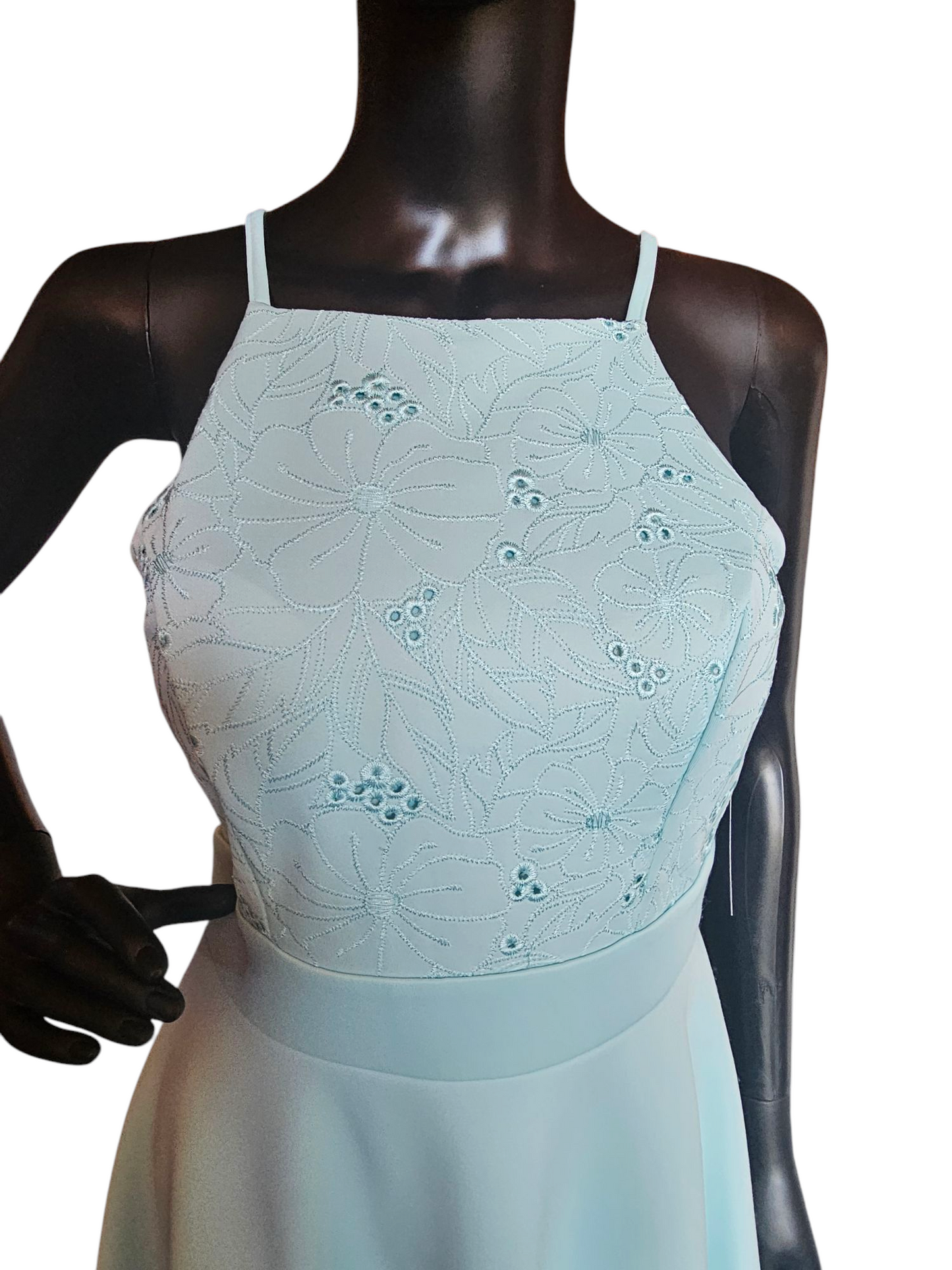 Turquois Square Halter Chiffon Short Cocktail Dress - NWT Francesca's