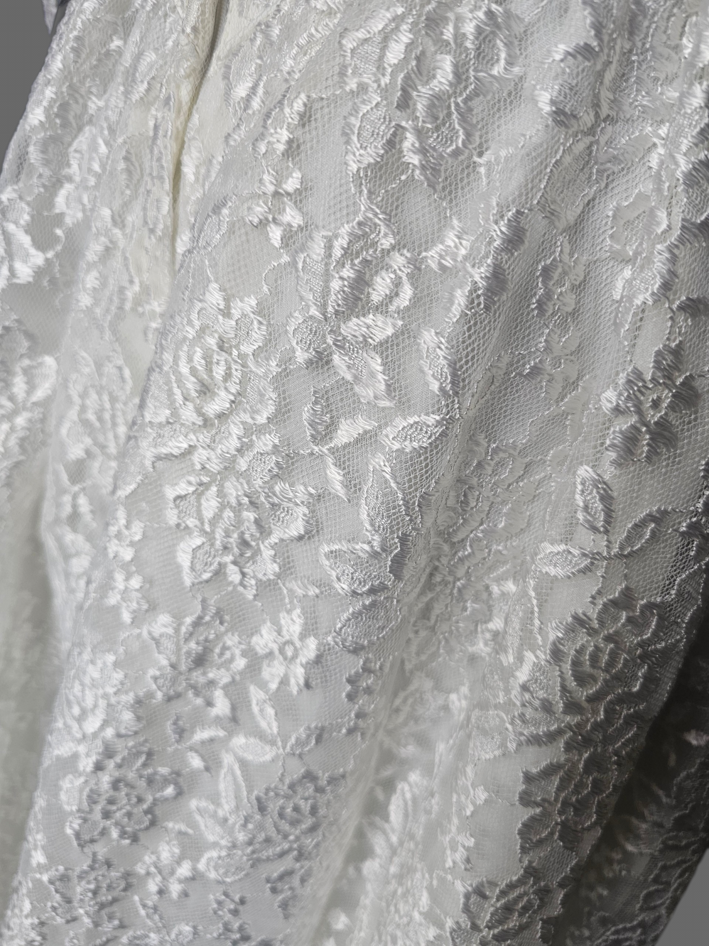 Vintage Lace Tea Length Wedding Gown