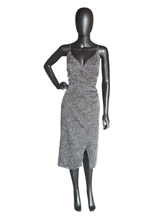 Black/White Dot Sheath Dress - Abercrombie & Fitch