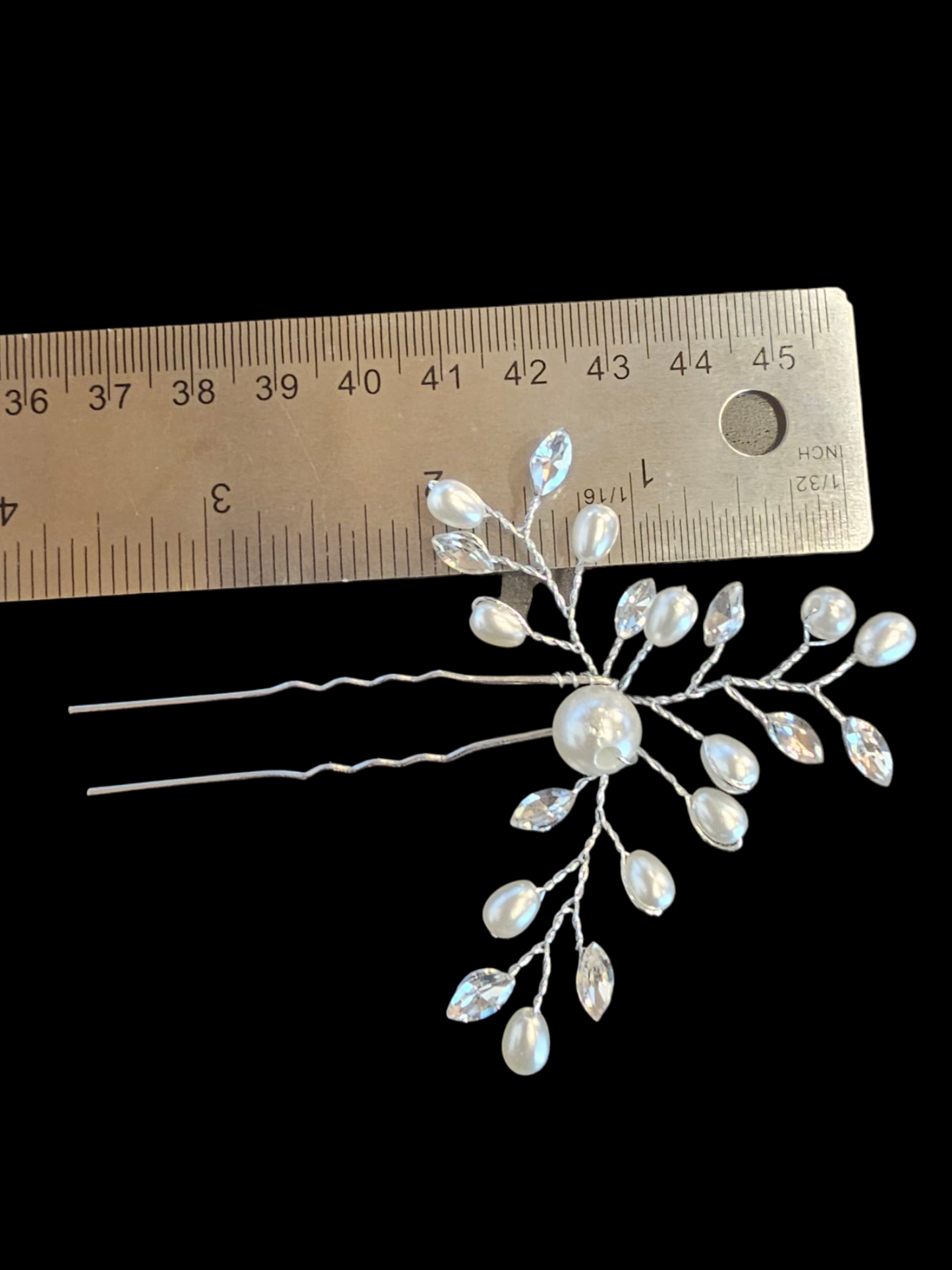 Pearl/Crystal Ivy Hair Pin (2 avail)