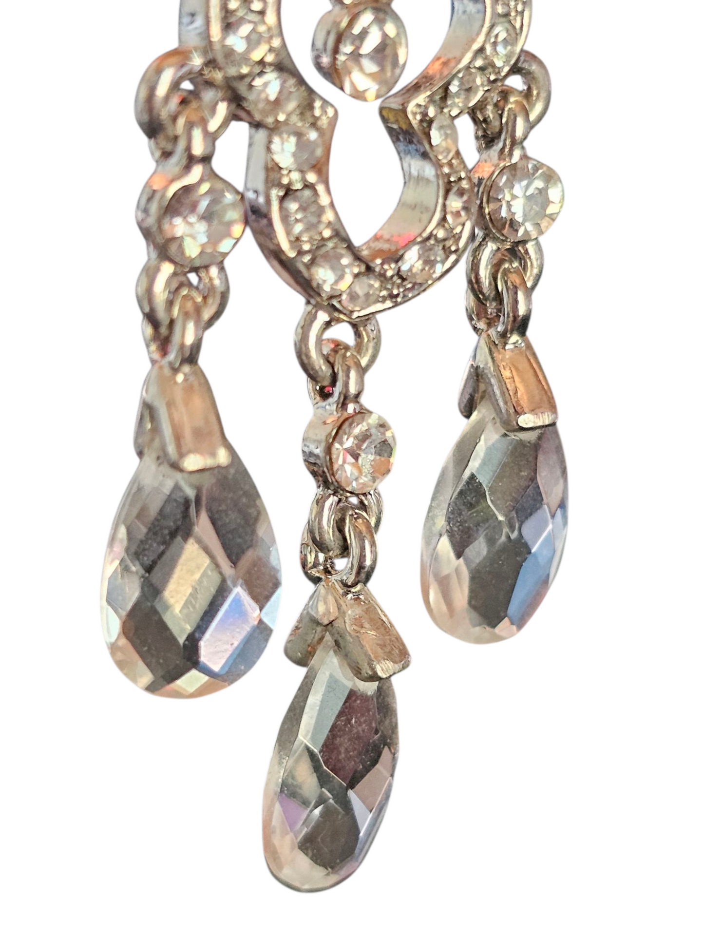 Silver Crystal Chandalier Earring