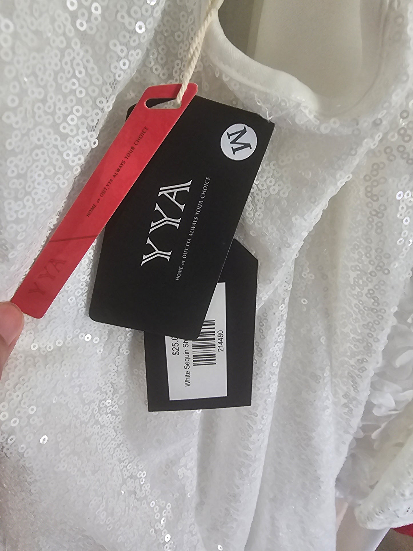 White Sequin Short Open Back Cocktail Dress - NWT YYA