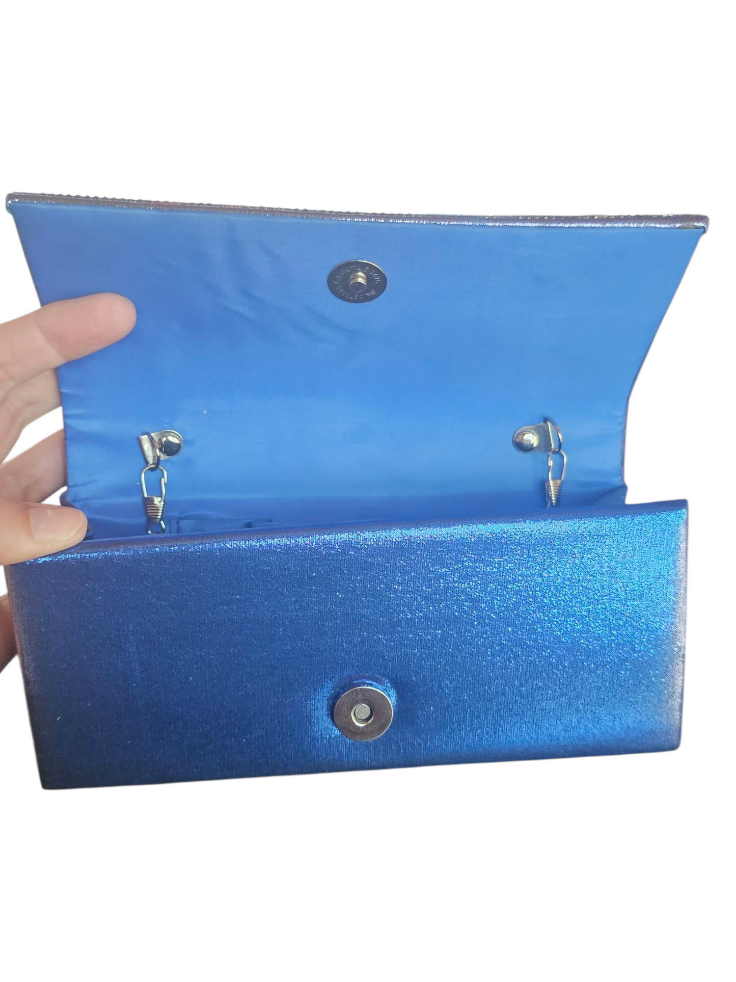 Royal Blue Crystal Clutch