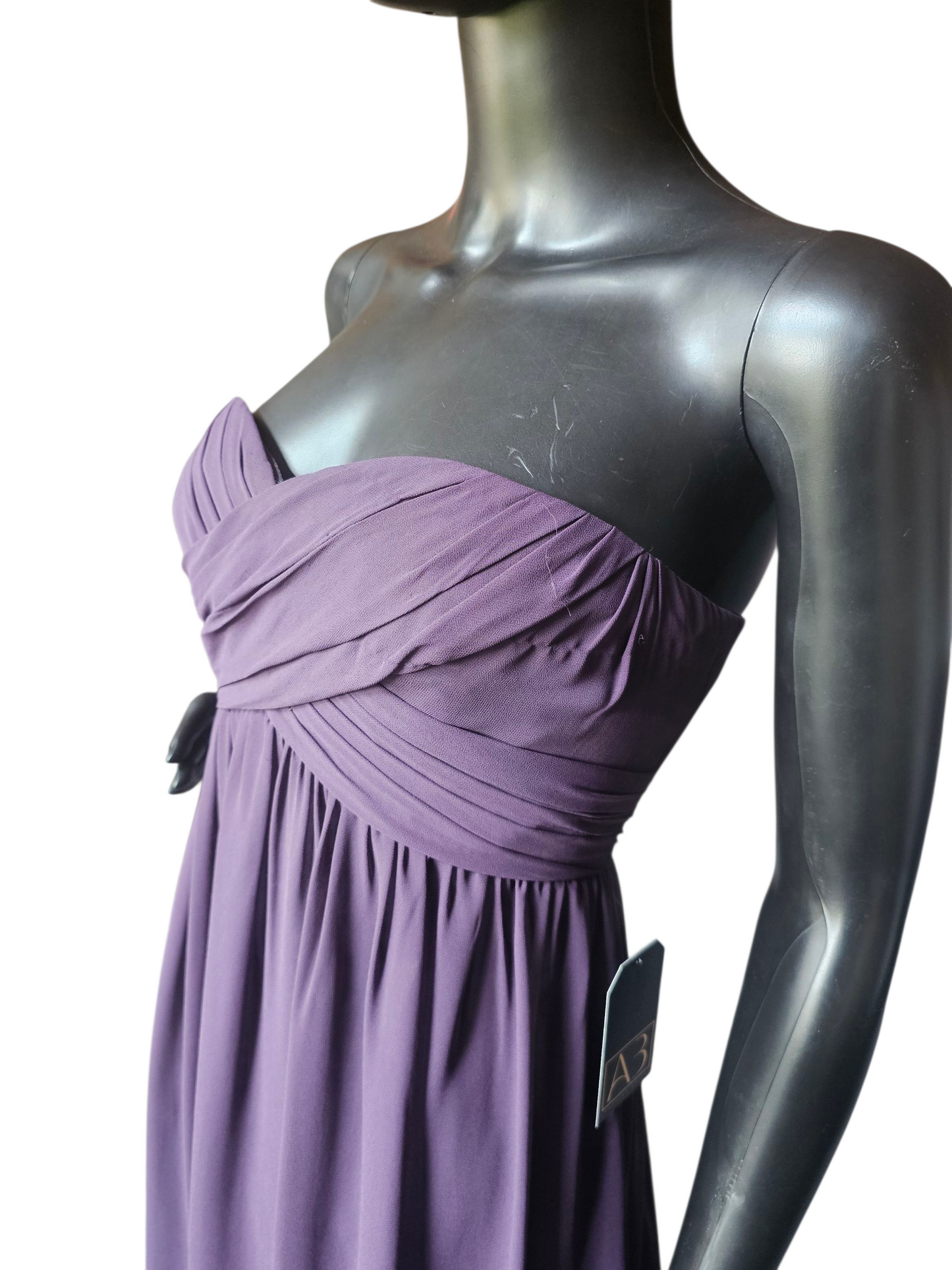 Plum Chiffon Strapless Sweetheart Party/Cocktail Dress NWOT - Bill Levkoff