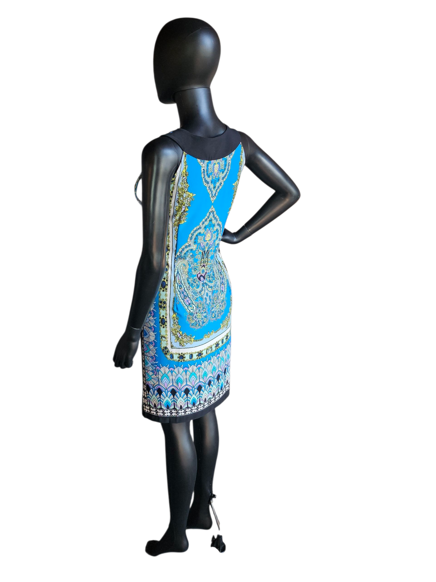 Blue Jersey Print Dress - Short - New Drictions - NWT