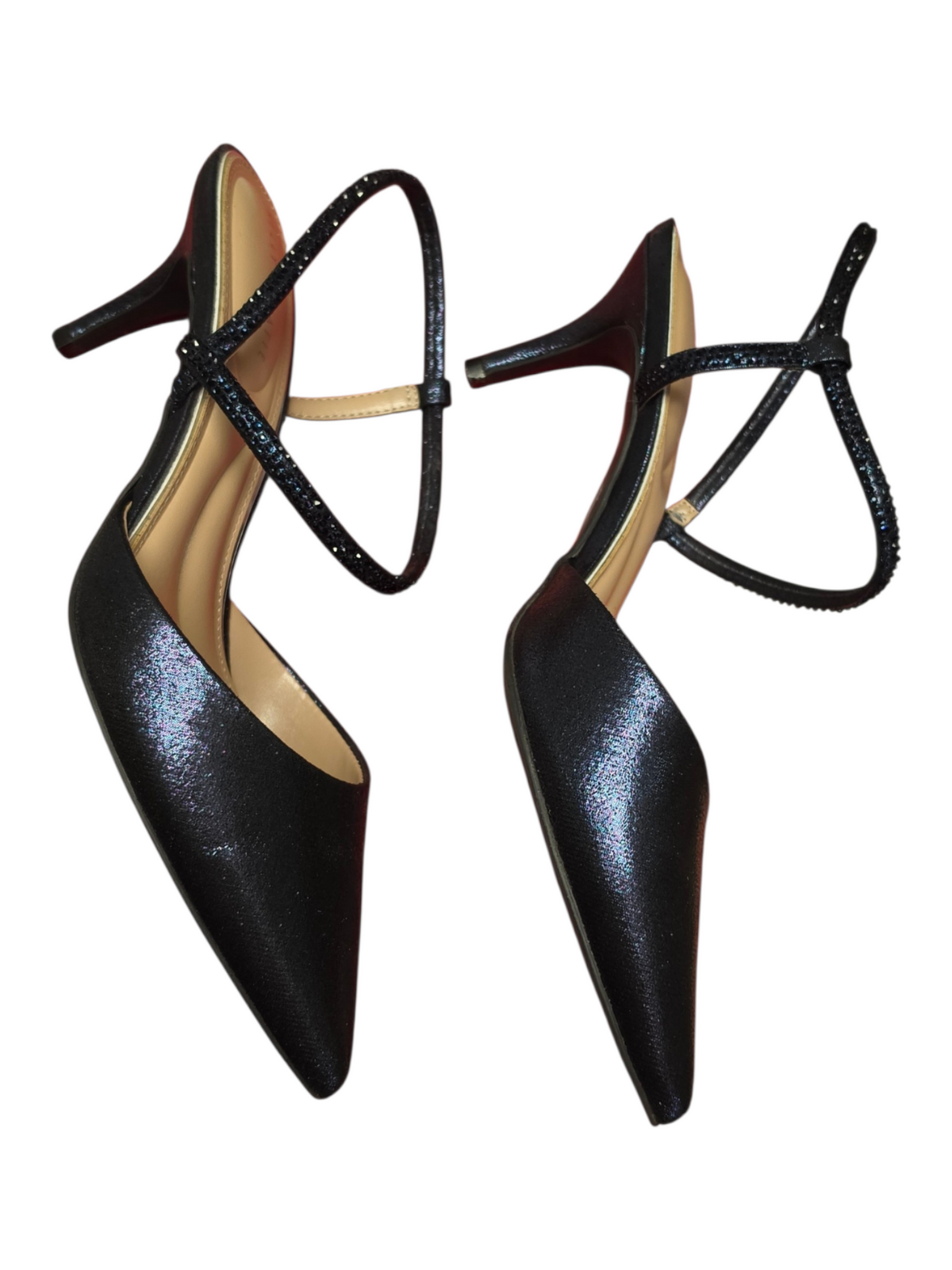 Blue Shimmer Slingback Dress Shoes - Kelly & Katie