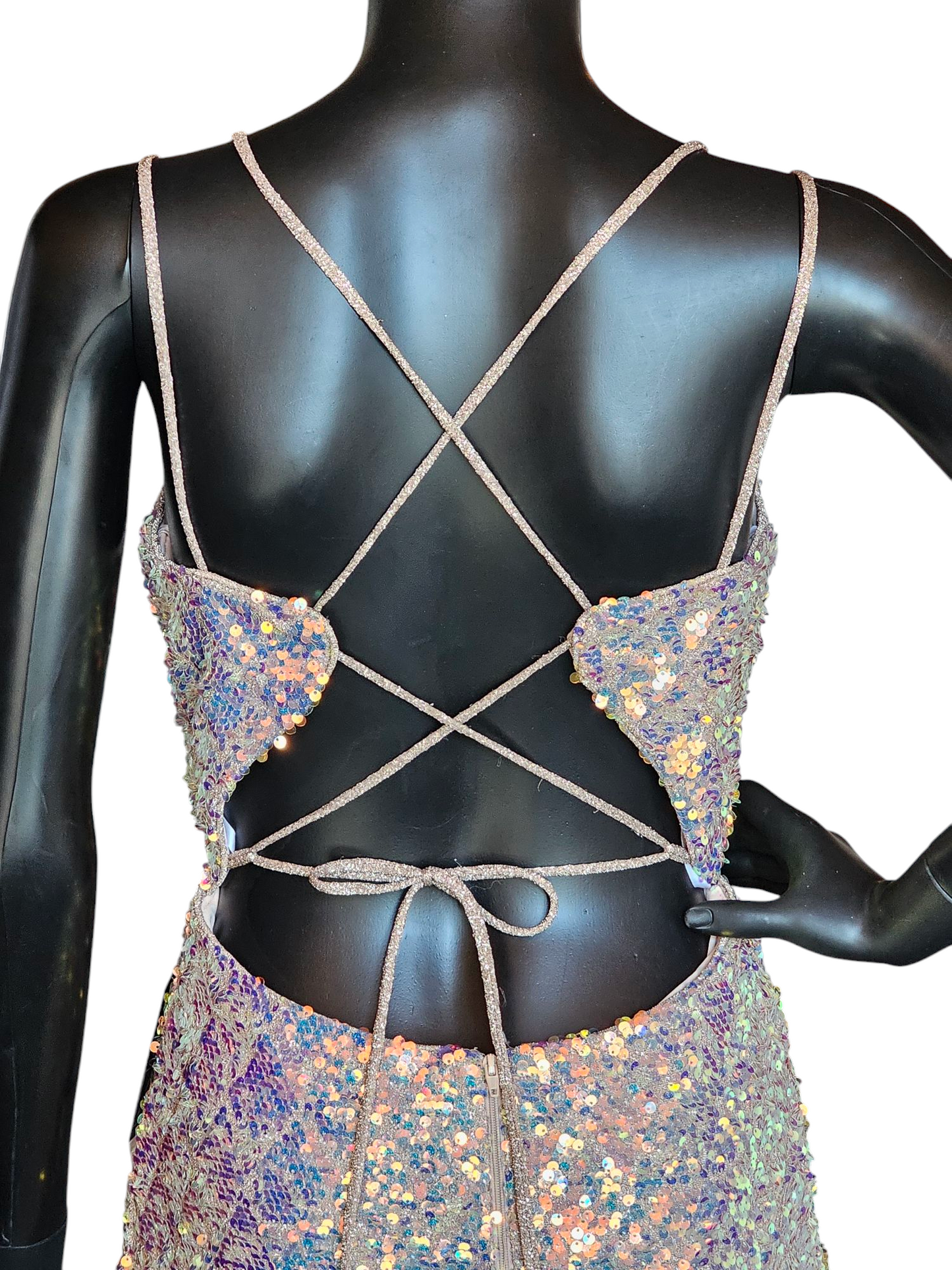 Iridescent Sequin Fitted Prom/Party Dress - Windsor