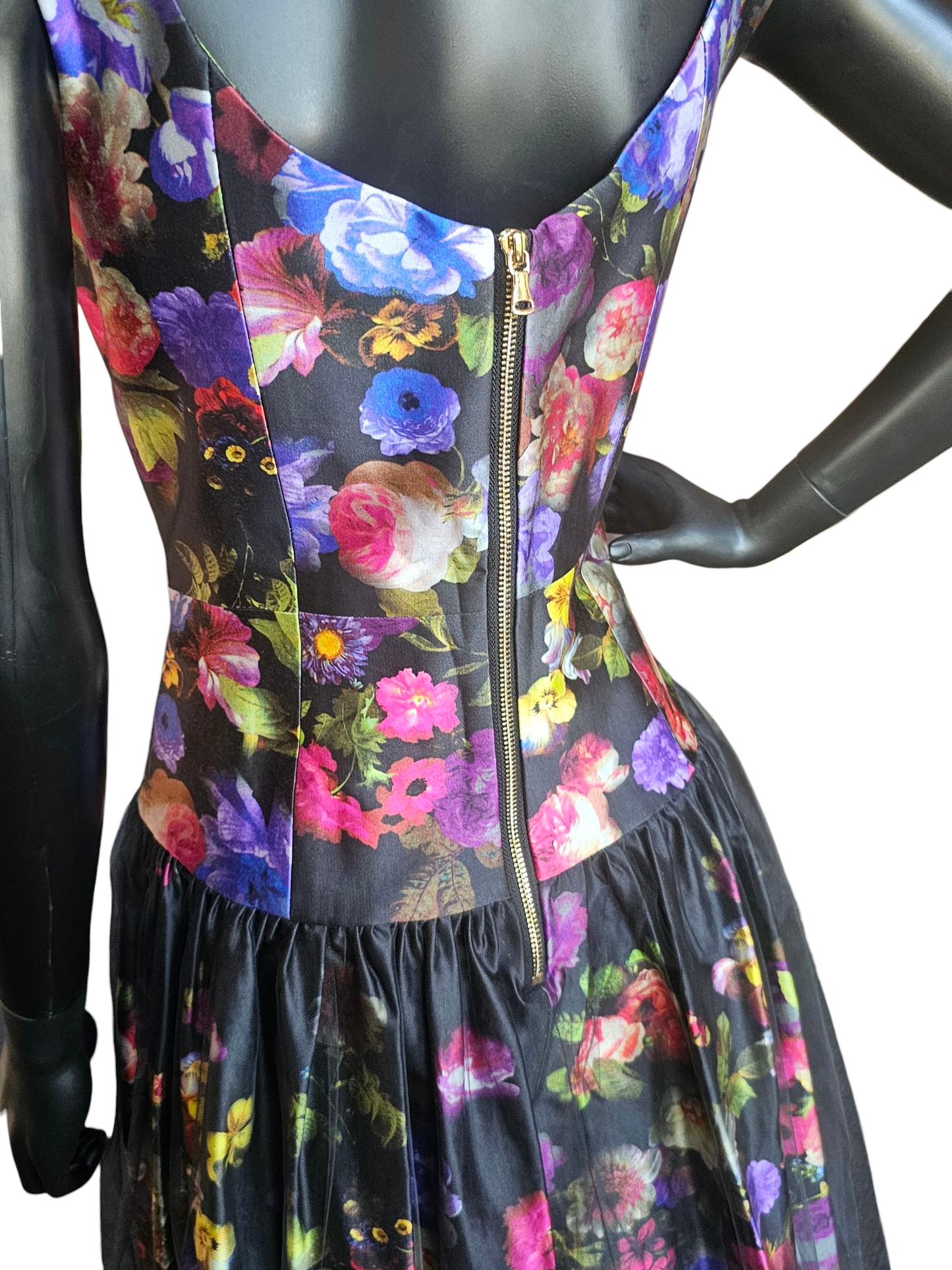 Black Floral Dress NWT - Milly