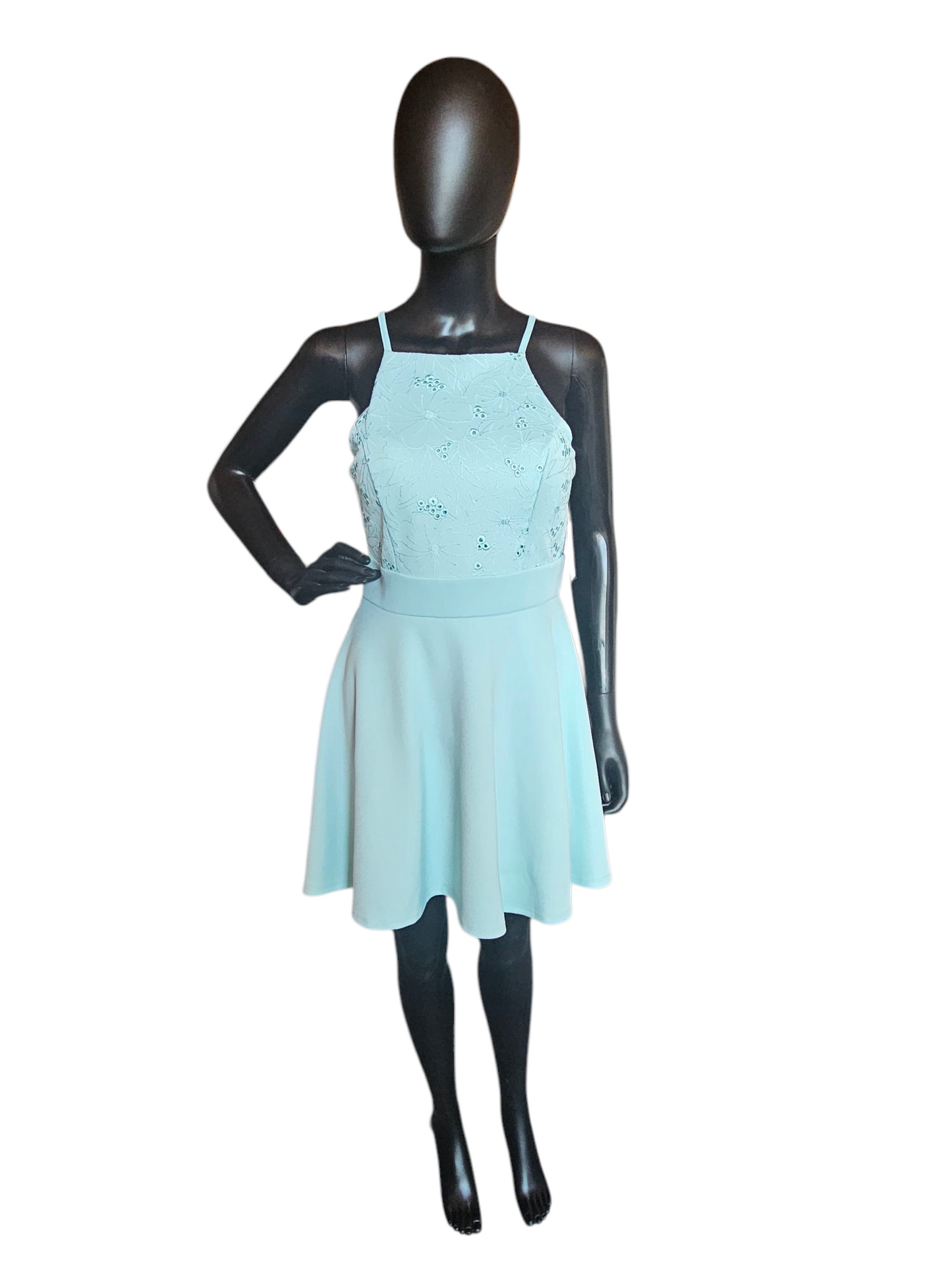 Turquois Square Halter Chiffon Short Cocktail Dress - NWT Francesca's
