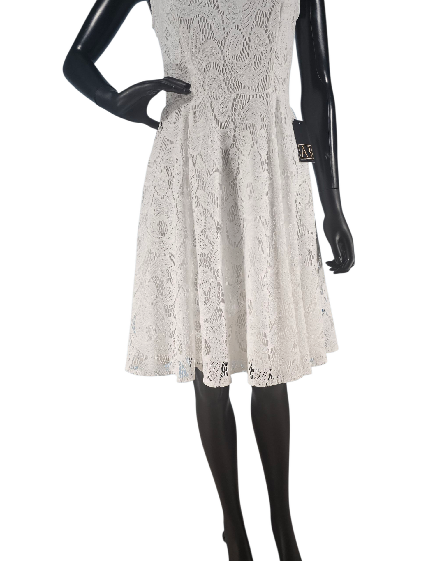 White Lace Short Dress - London Times