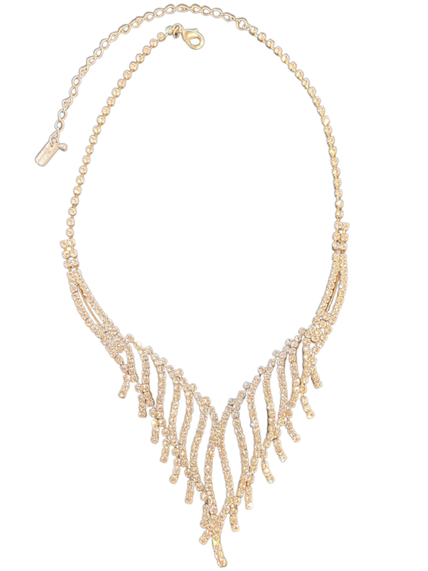 Deep V-Crystal Necklace