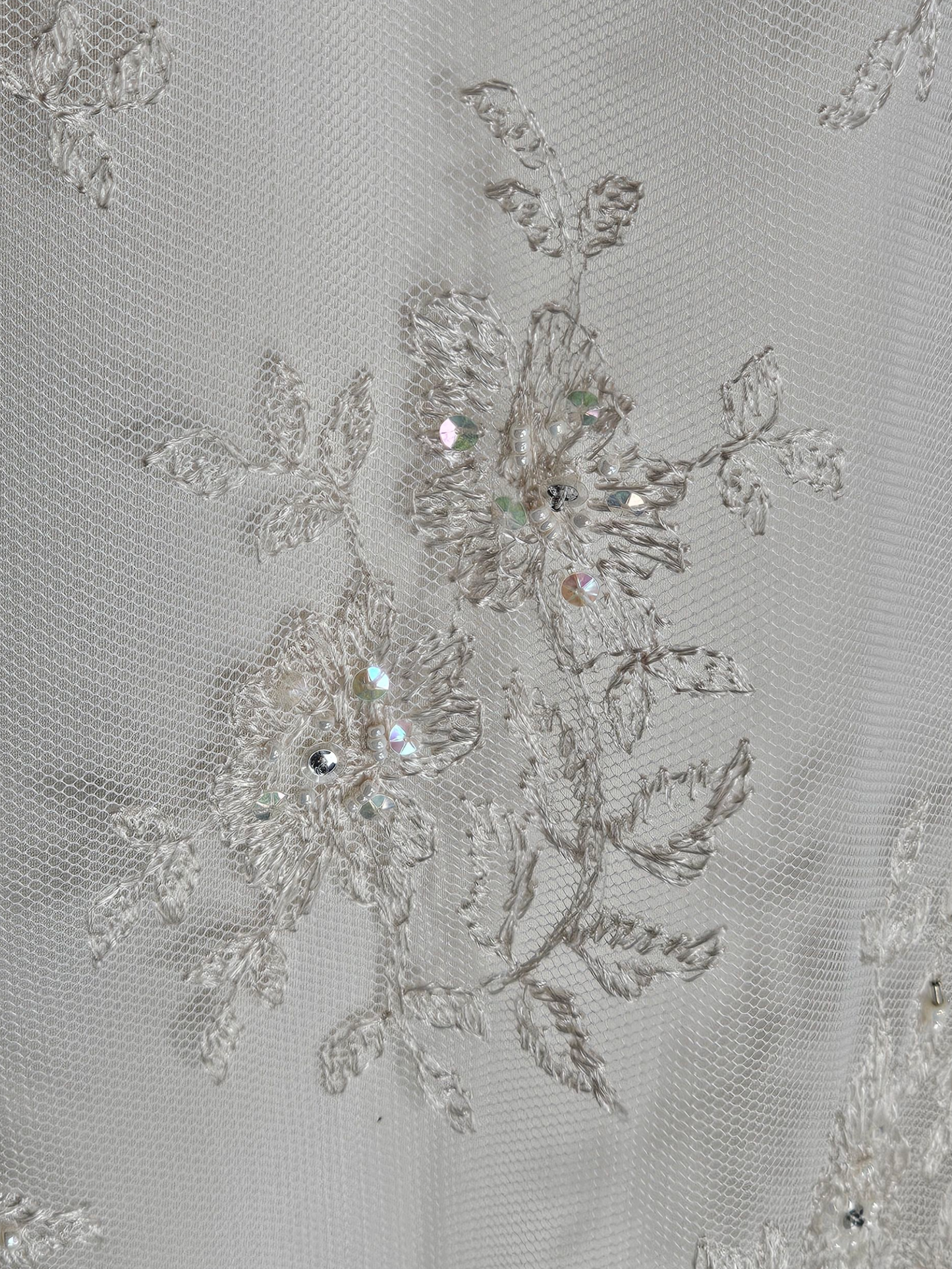 Antique Ivory 2-Piece V-Neck Lace Skirt Wedding Gown - Essence